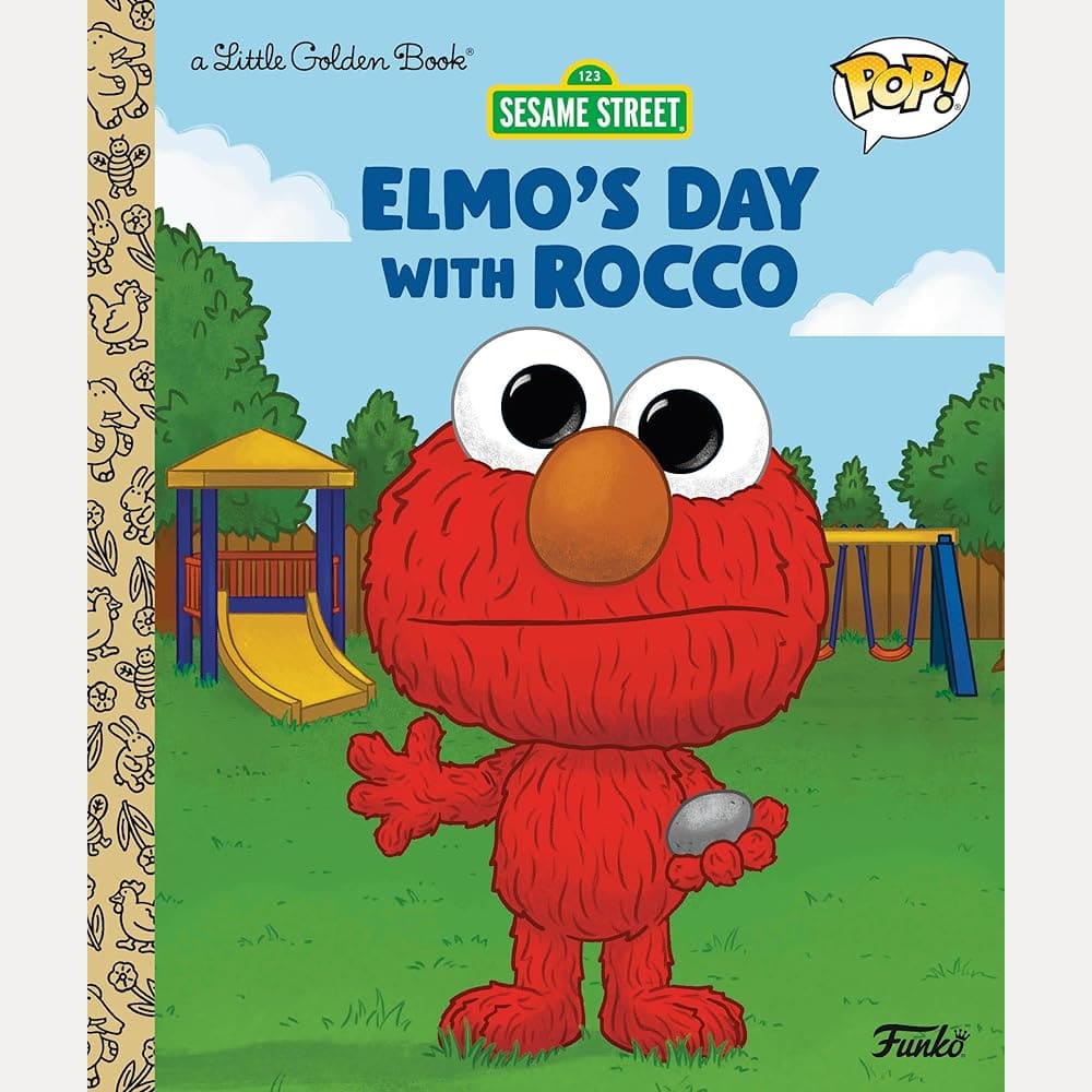 Elmo's Day with Rocco (Funko Pop!) (Little Golden Book) cover image