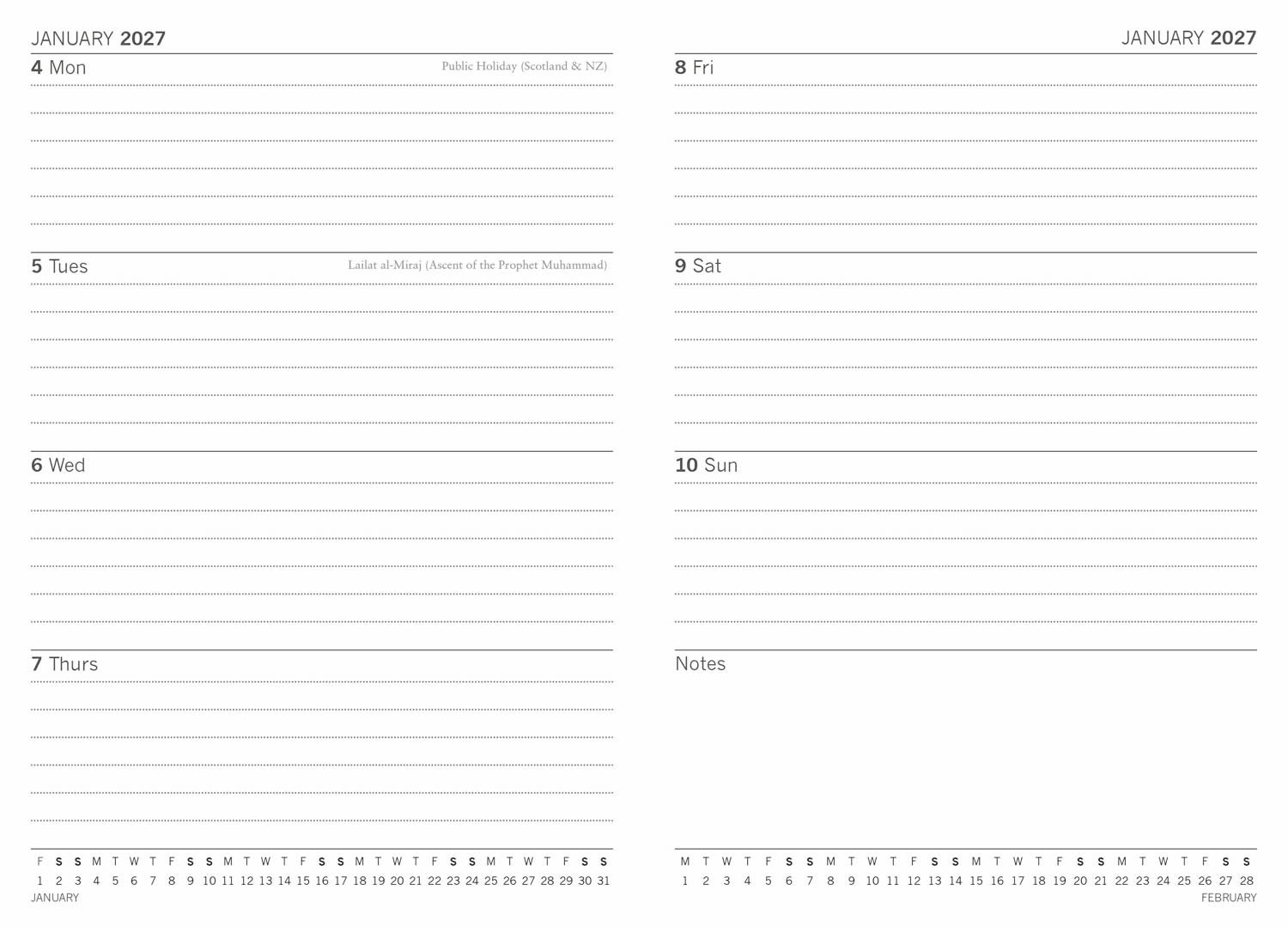 2027 Adorable Cats A5 Weekly Diary