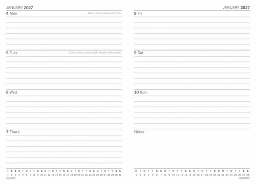 2027 Adorable Cats A5 Weekly Diary