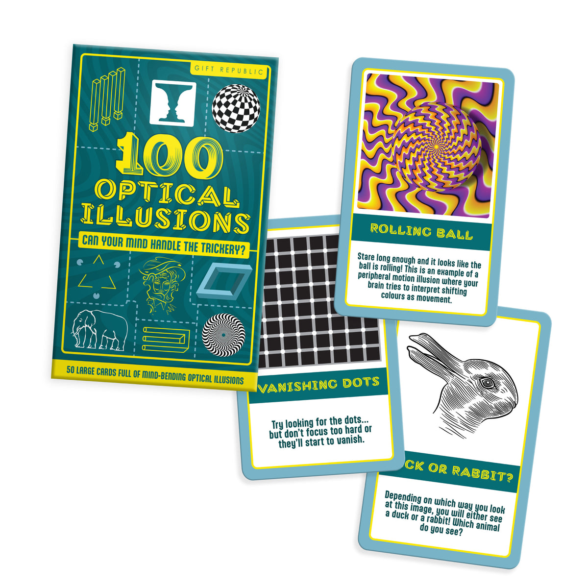 100 Optical Illusions Cards