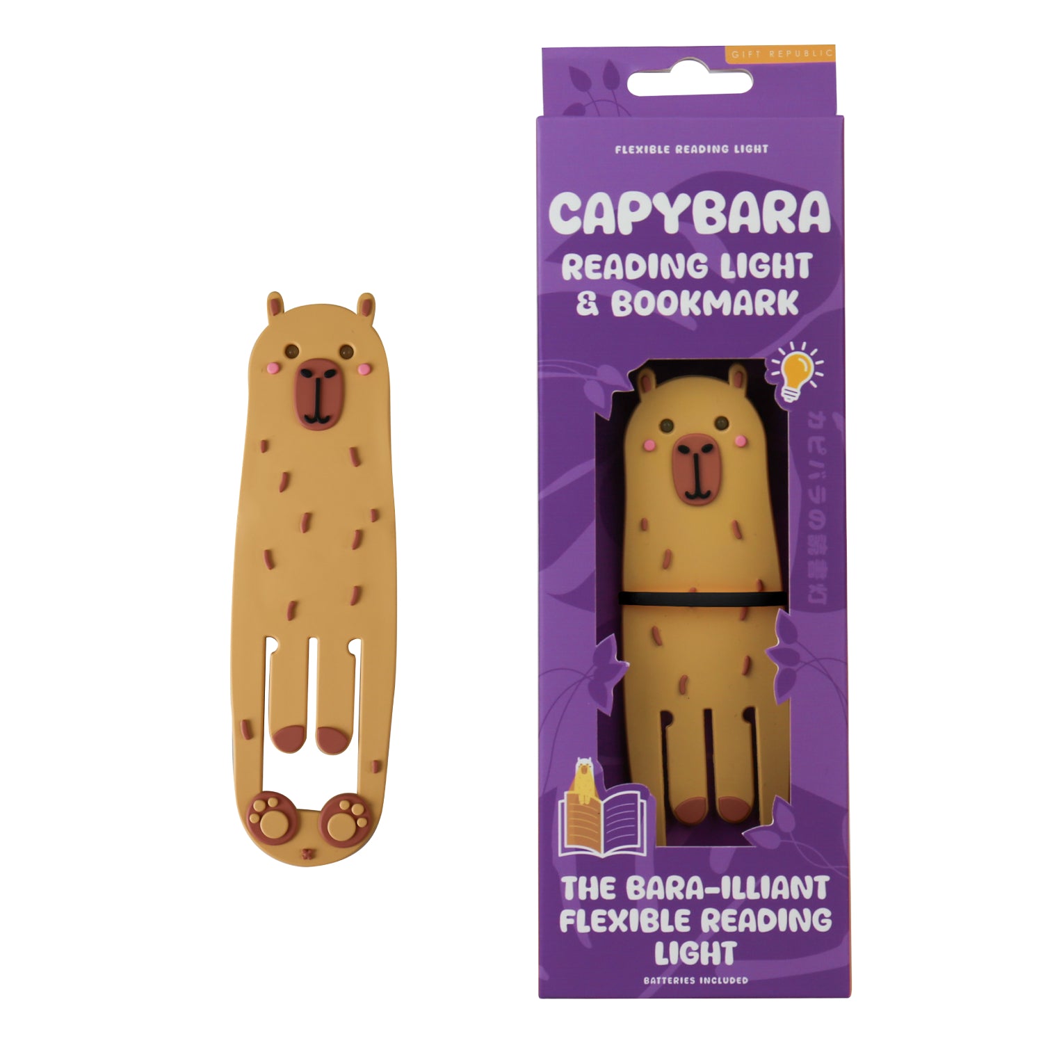 Capybara Reading Light Bookmark