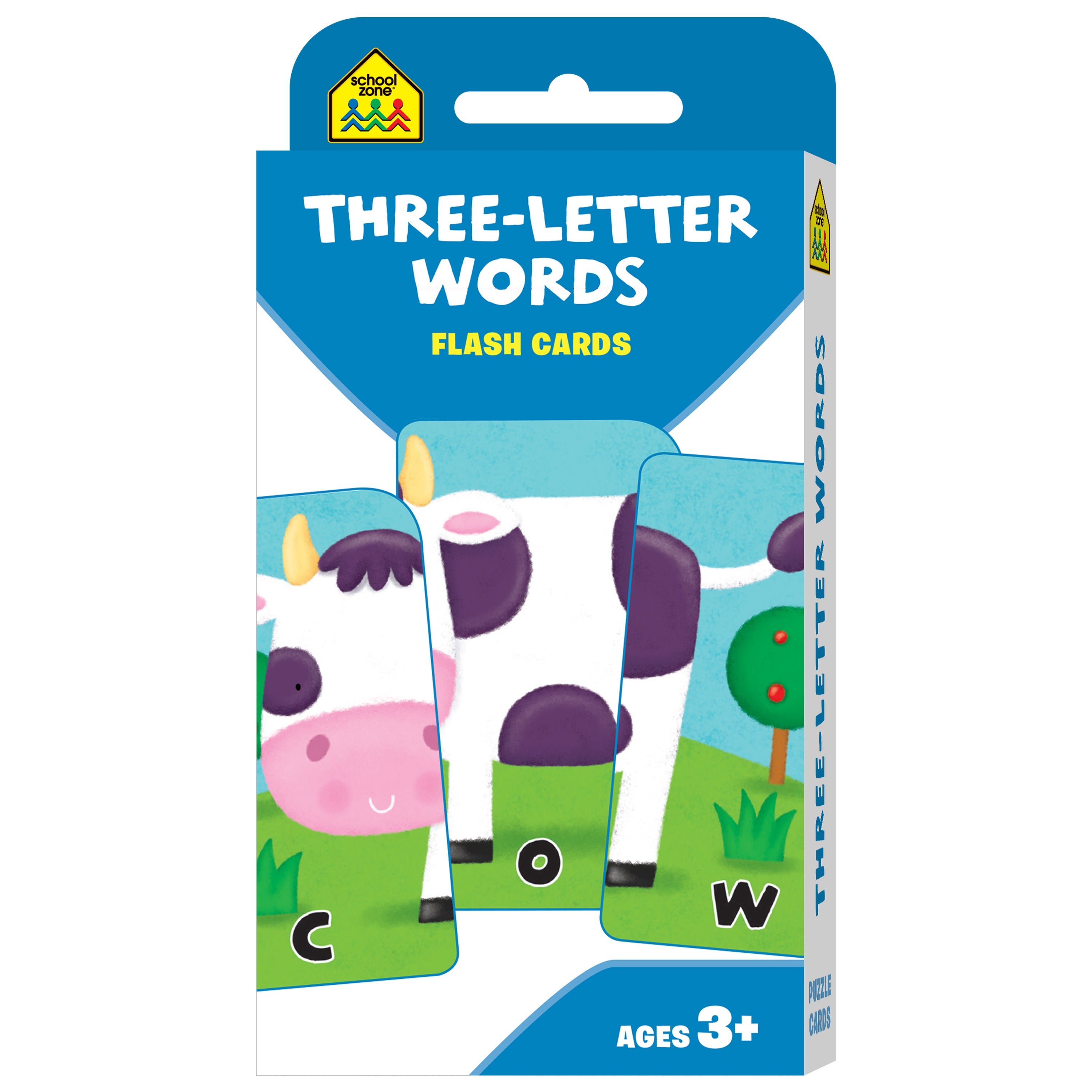 School Zone Three-Letter Words Puzzle Cards Ages 3+