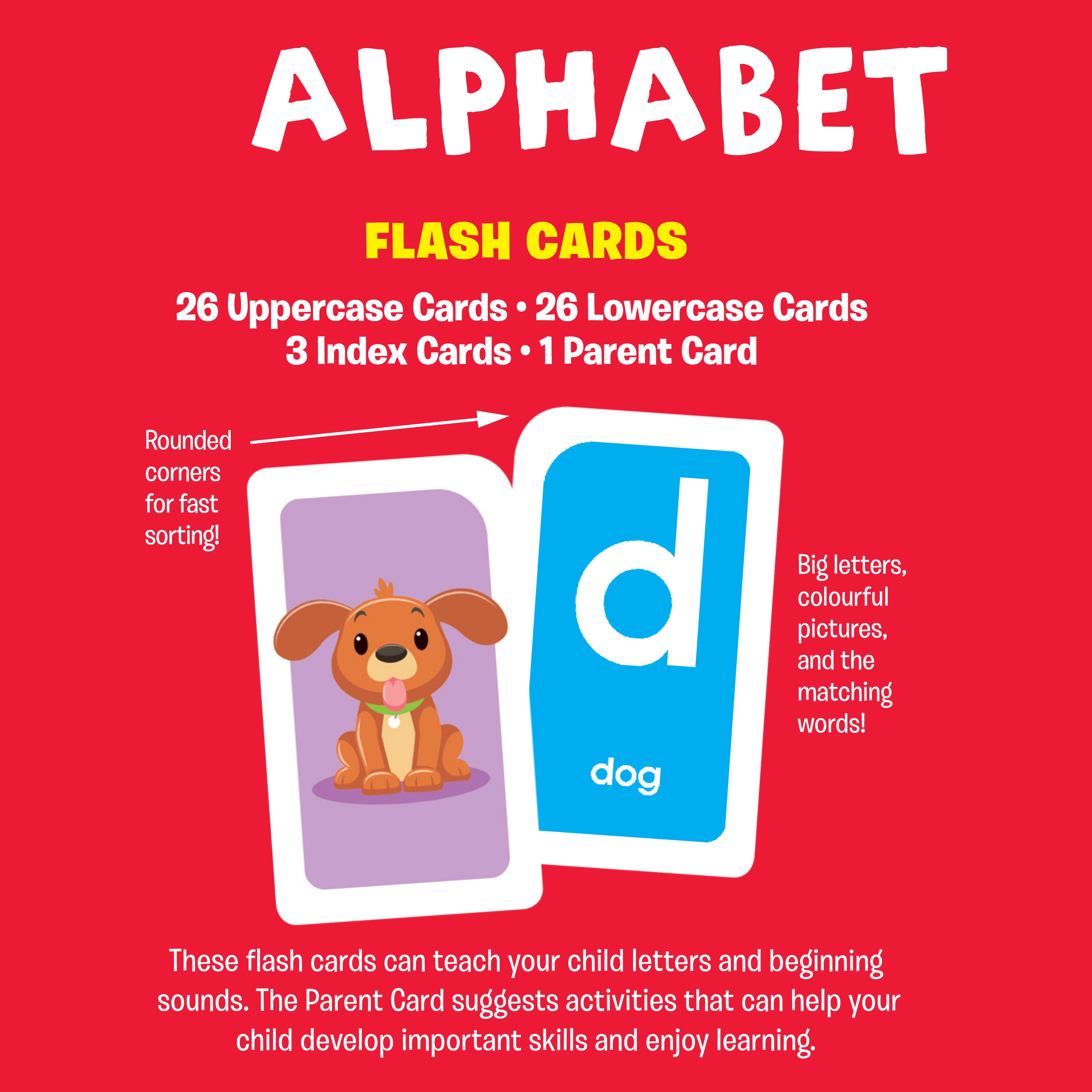 School Zone Alphabet Flash Cards Ages 3+ 56 Cards