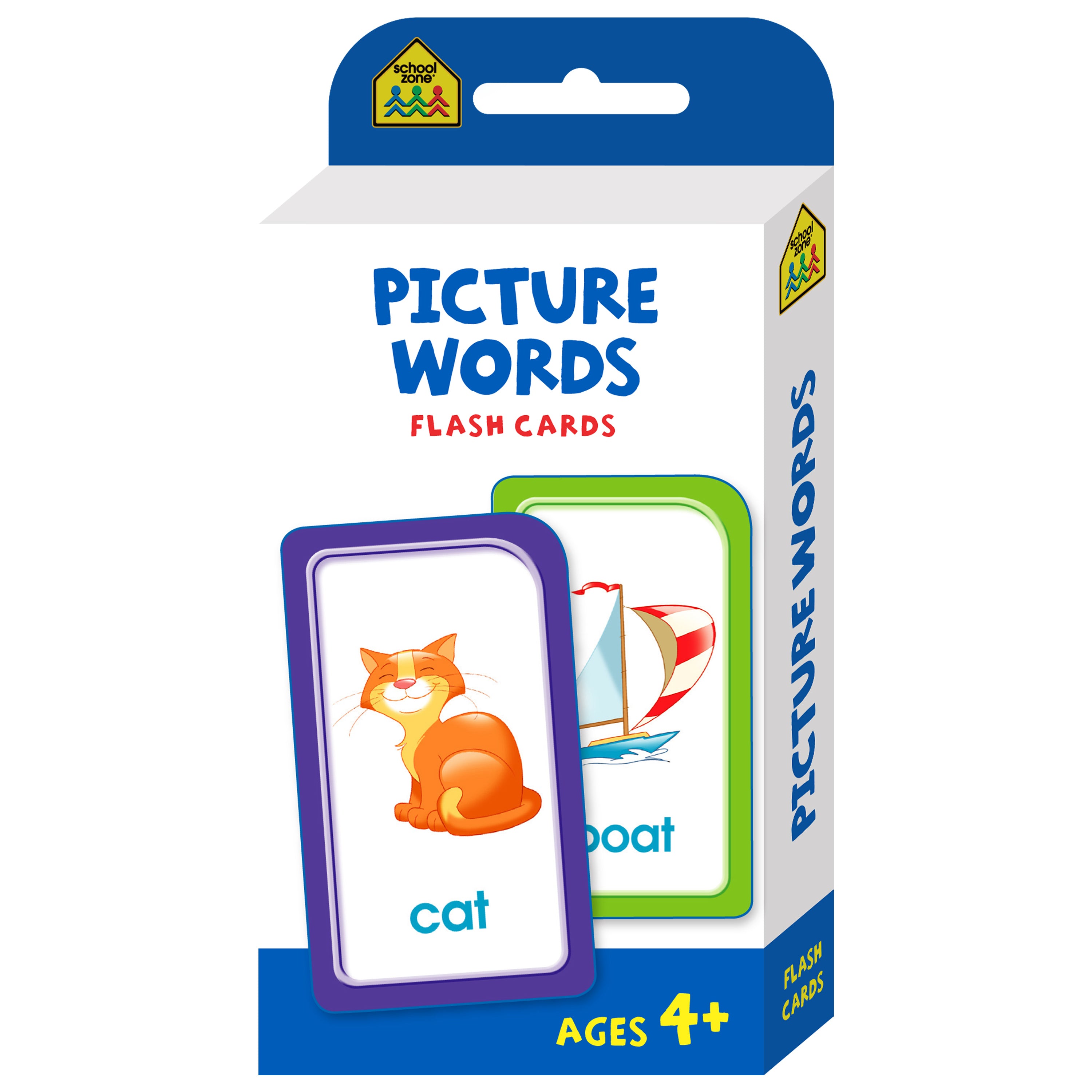 School Zone Picture Words Flash Cards Ages 4+ 56 Cards
