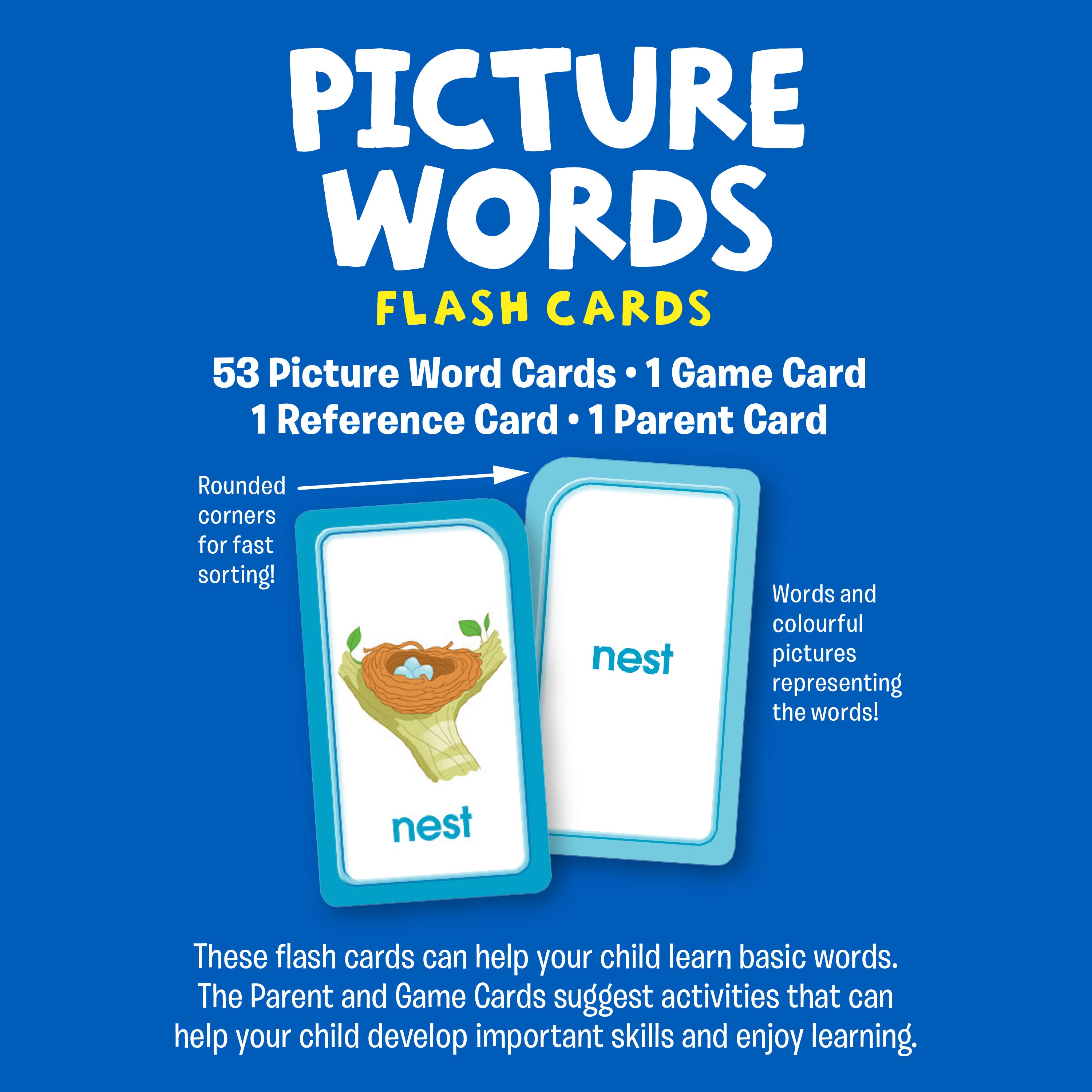 School Zone Picture Words Flash Cards Ages 4+ 56 Cards