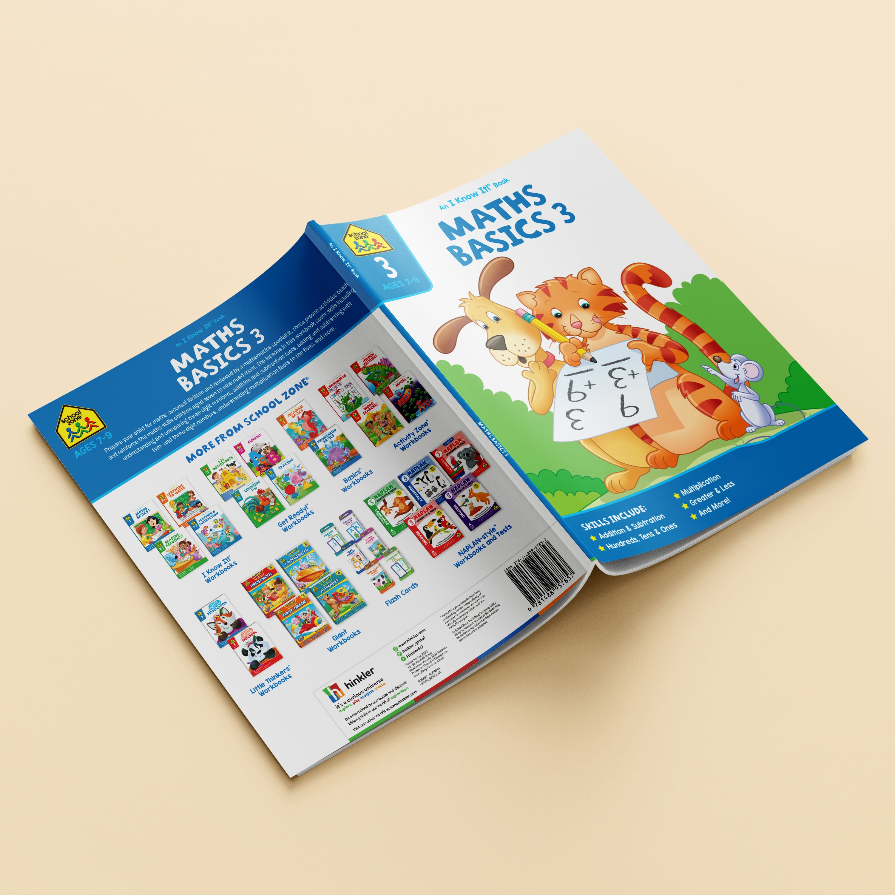 School Zone I Know It! Maths Basics 3 Workbook Ages 7-9
