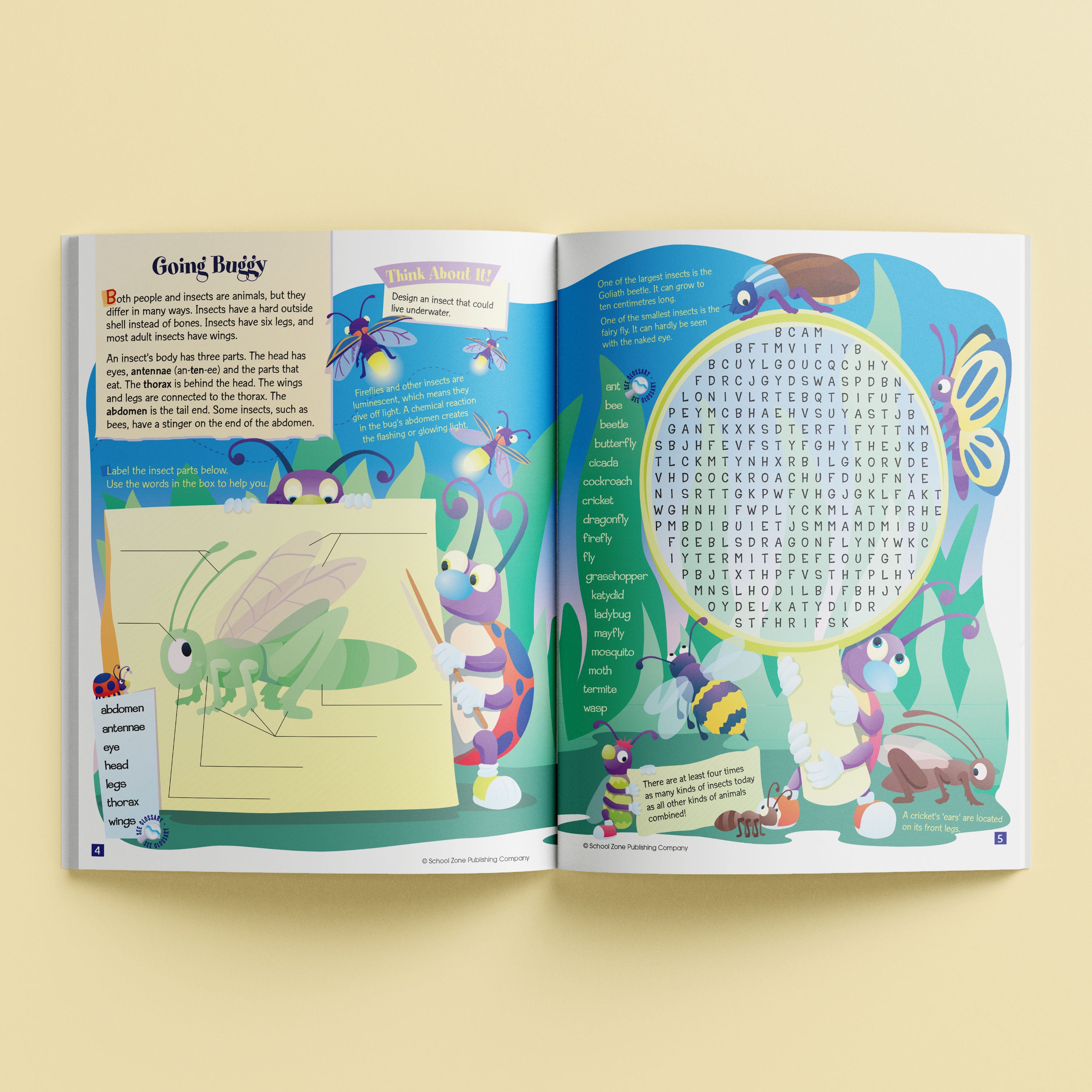 School Zone Activity Zone Word Searches Workbook Ages 8-10