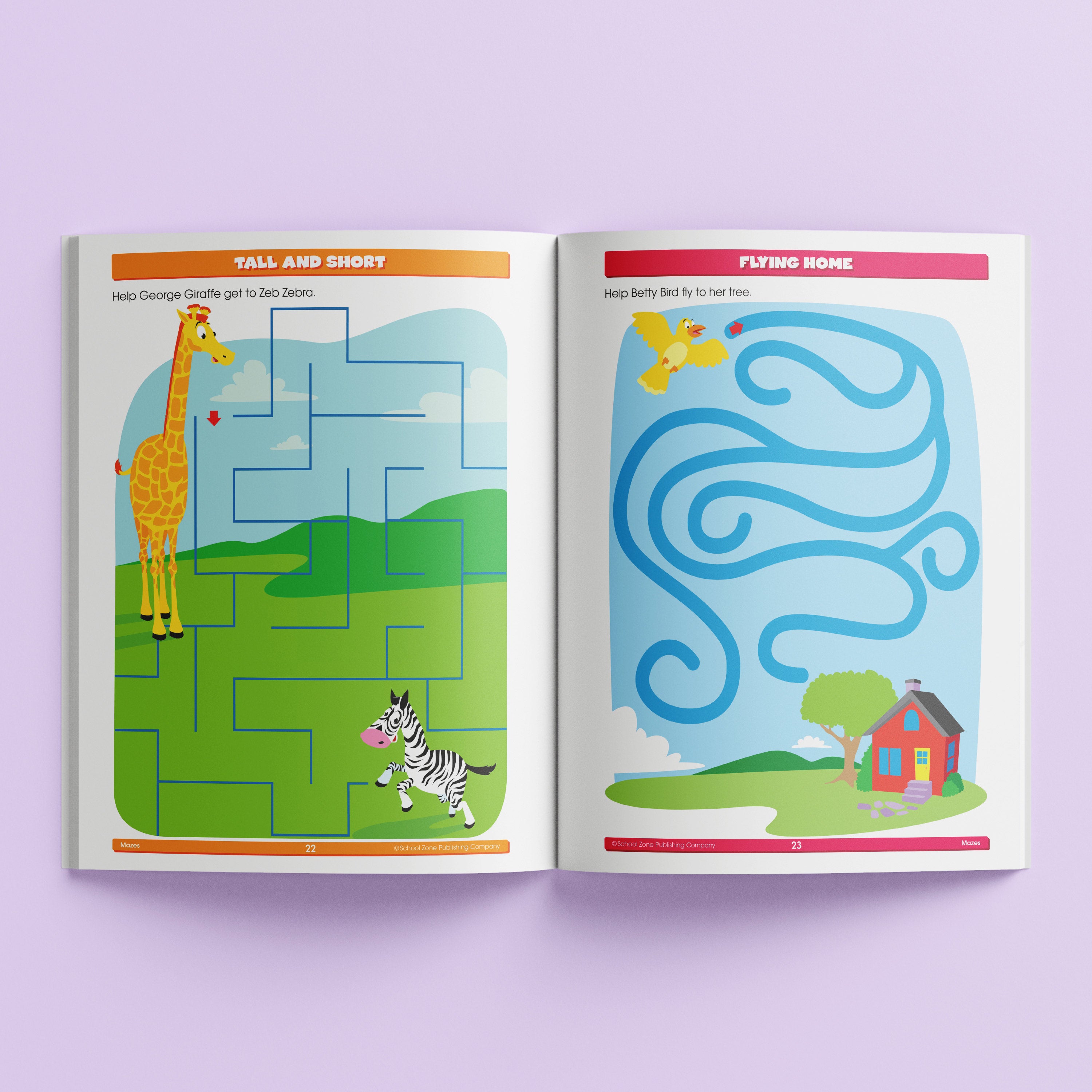 School Zone Activity Zone Mazes Workbook Ages 4-6