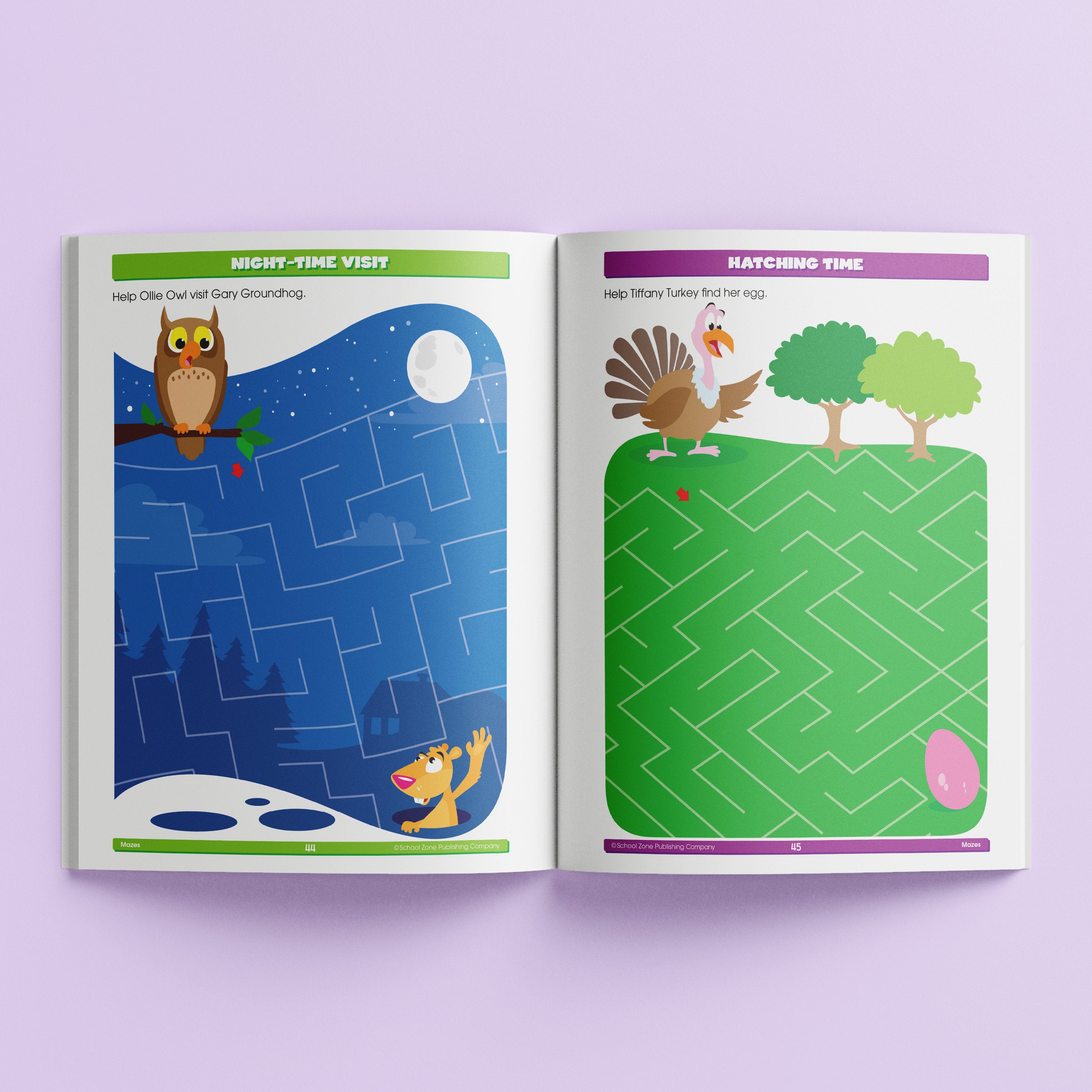 School Zone Activity Zone Mazes Workbook Ages 4-6