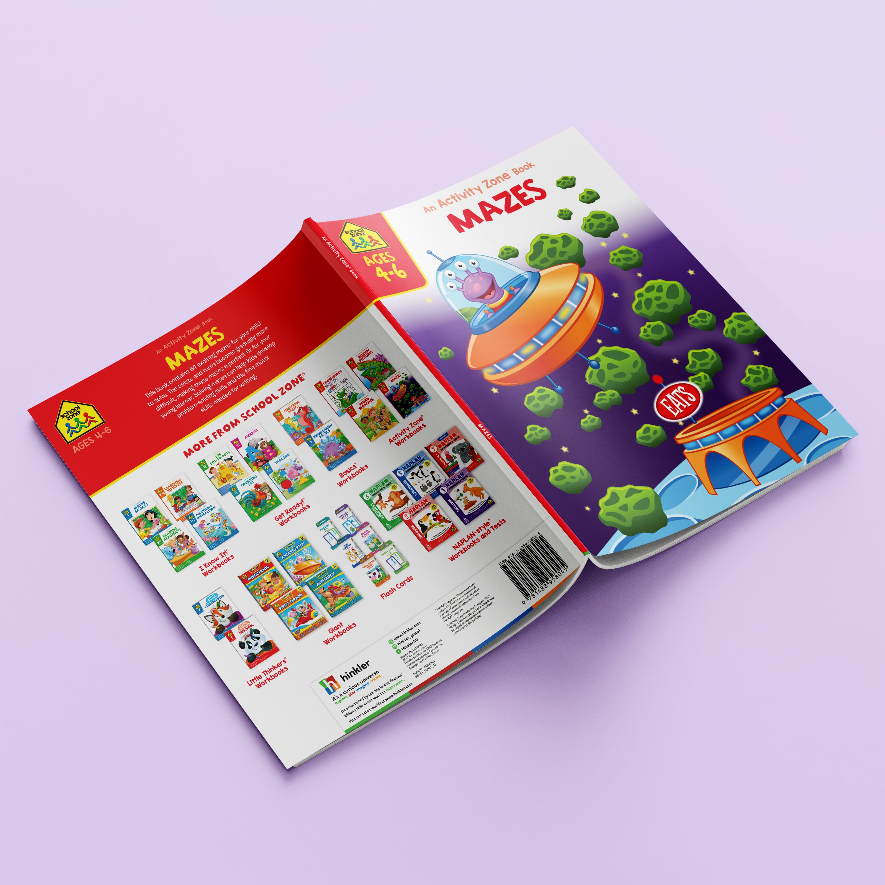 School Zone Activity Zone Mazes Workbook Ages 4-6