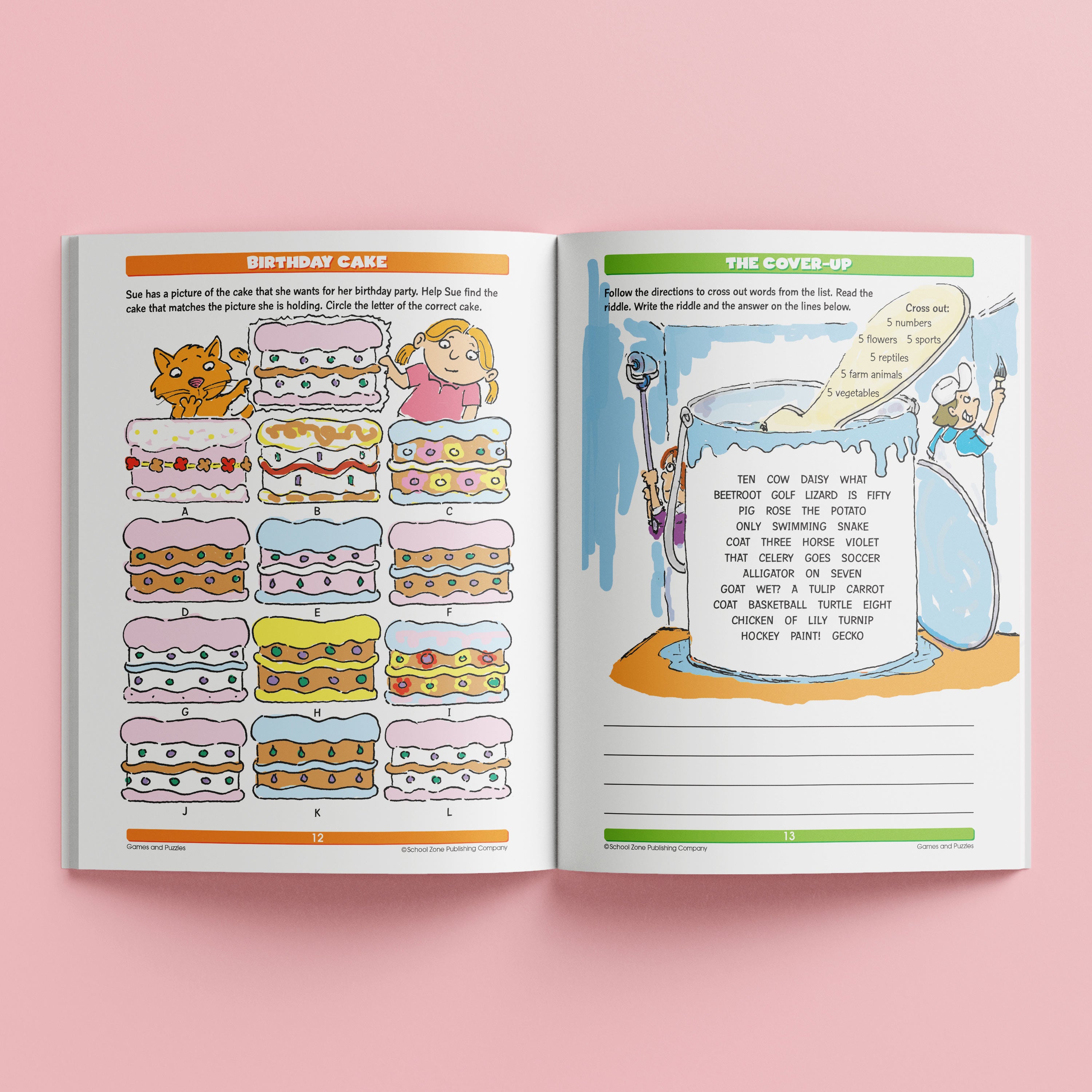 School Zone Activity Zone Games and Puzzles Workbook Ages 7-9
