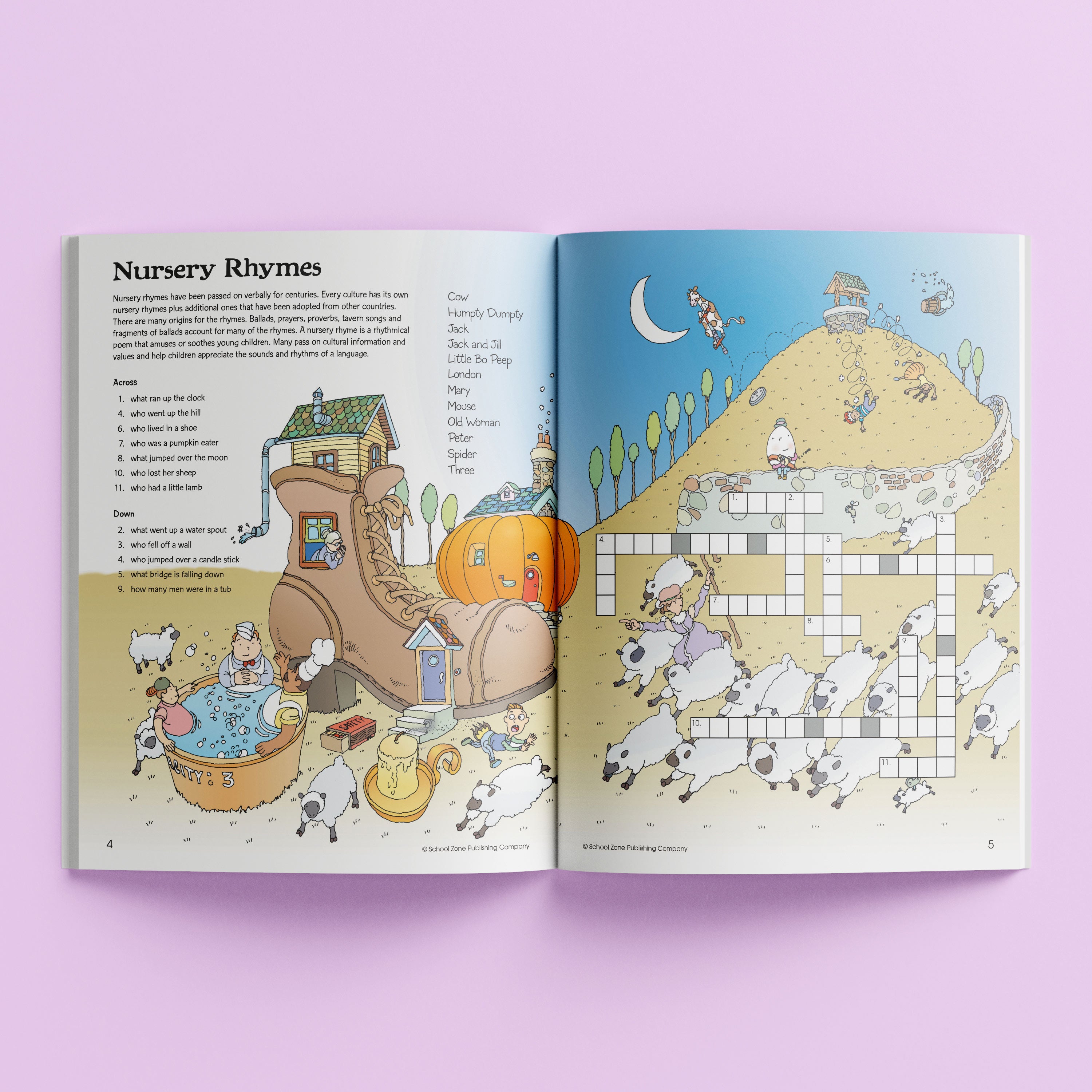 School Zone Activity Zone Crosswords Workbook Ages 8-10