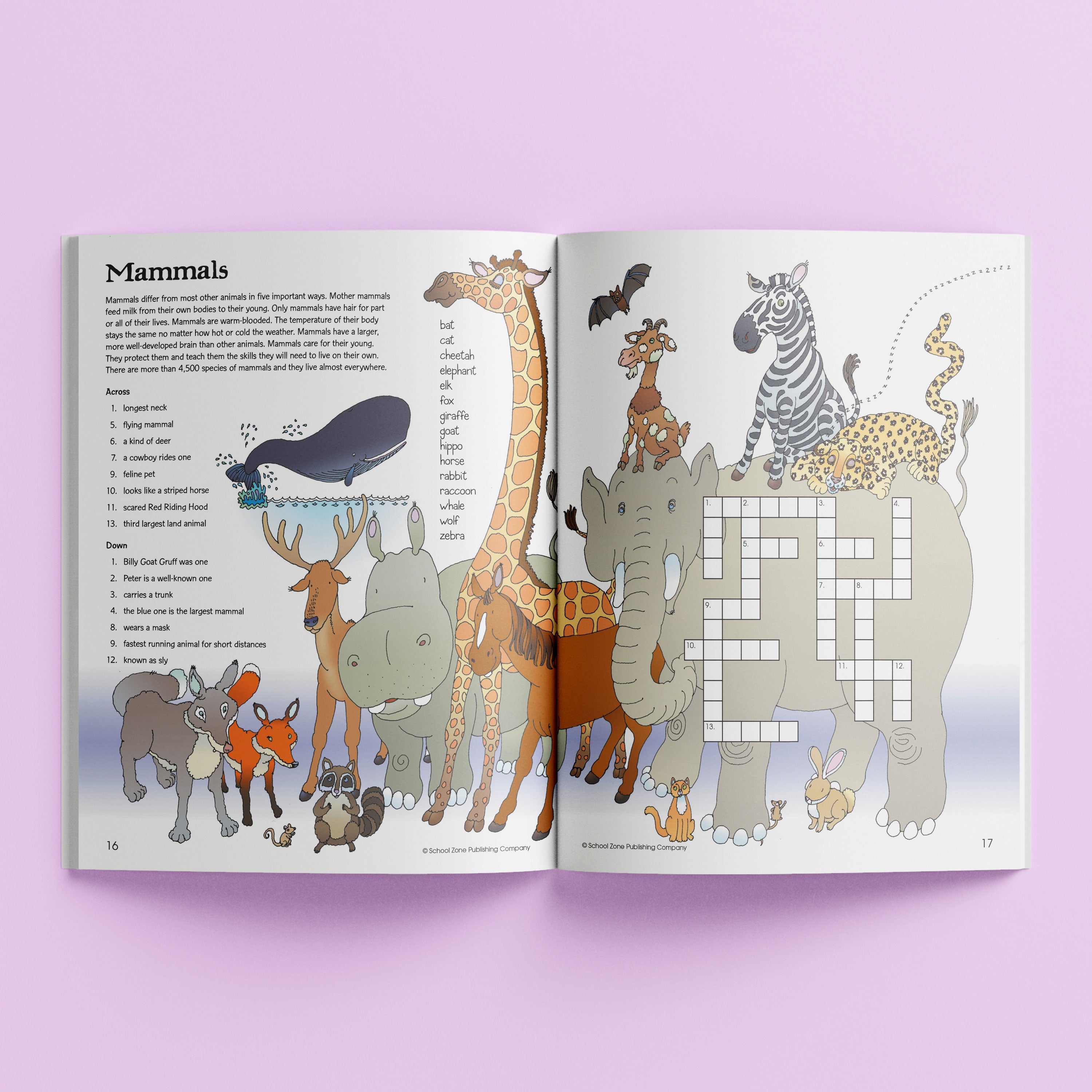 School Zone Activity Zone Crosswords Workbook Ages 8-10