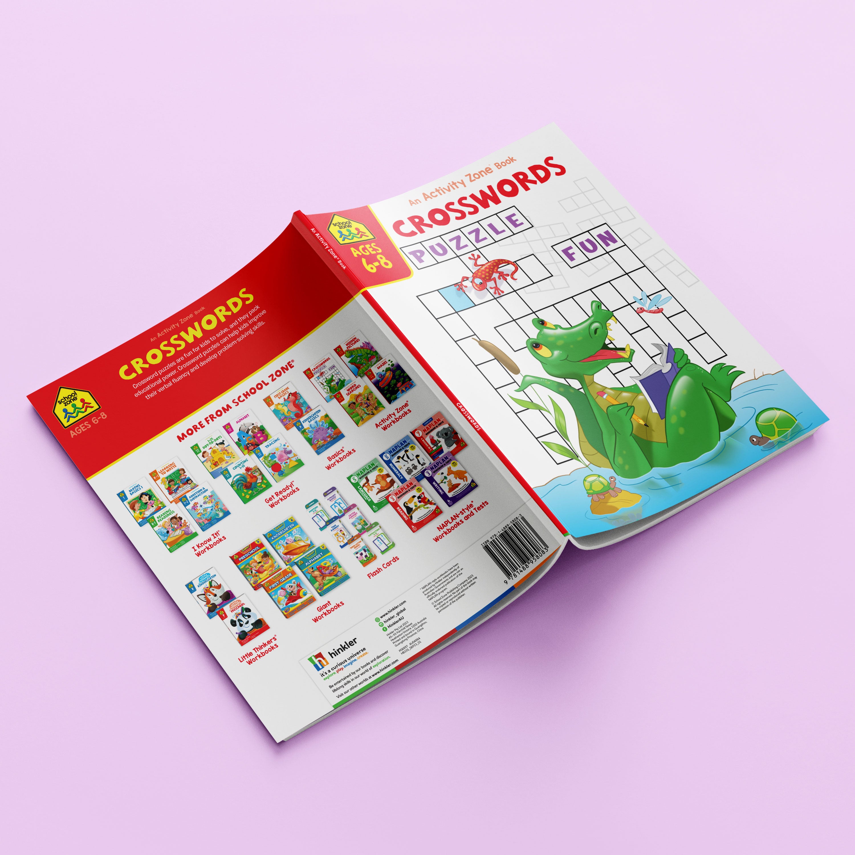 School Zone Activity Zone Crosswords Workbook Ages 8-10