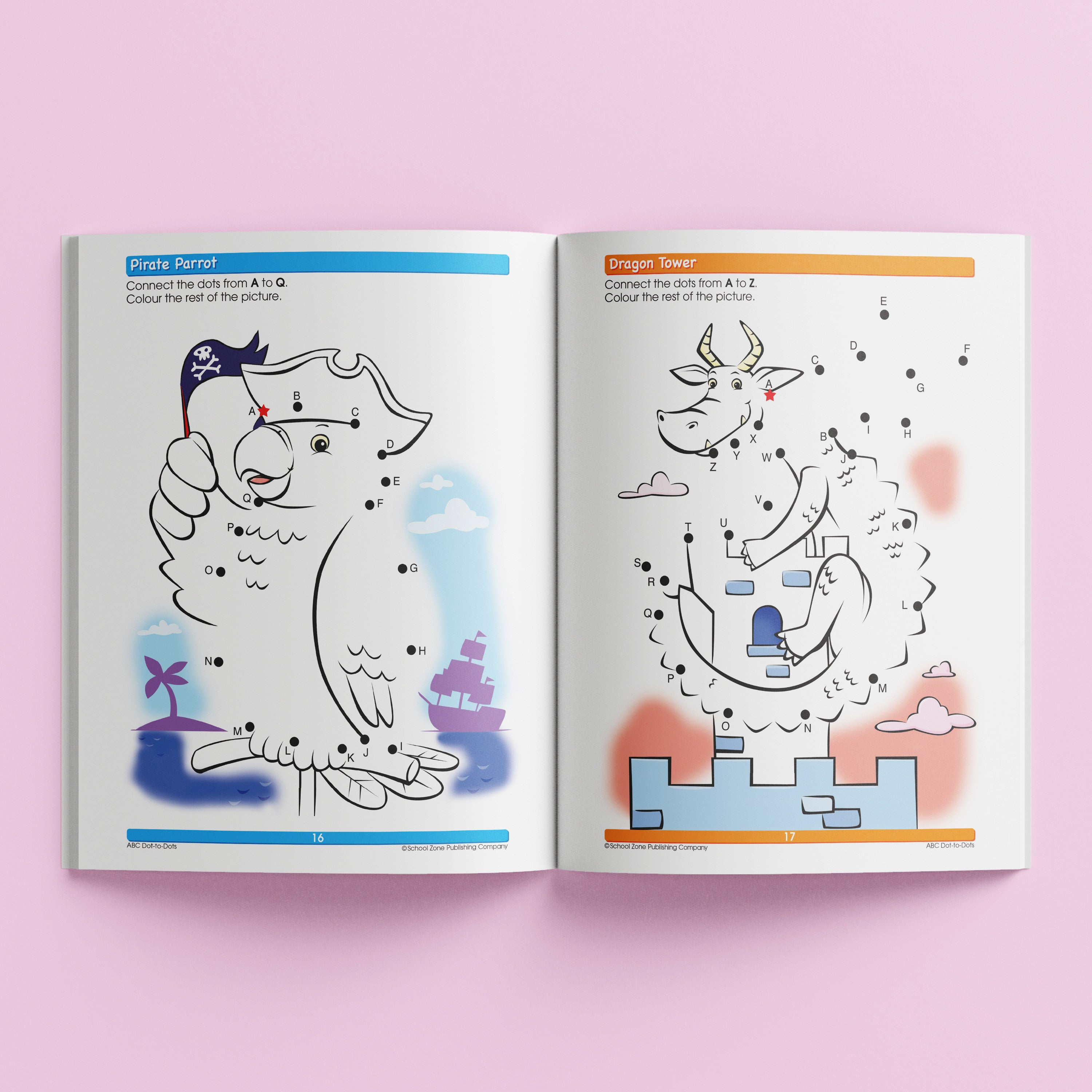 School Zone Get Ready ABC Dot-to-Dot Workbook Ages 3-5