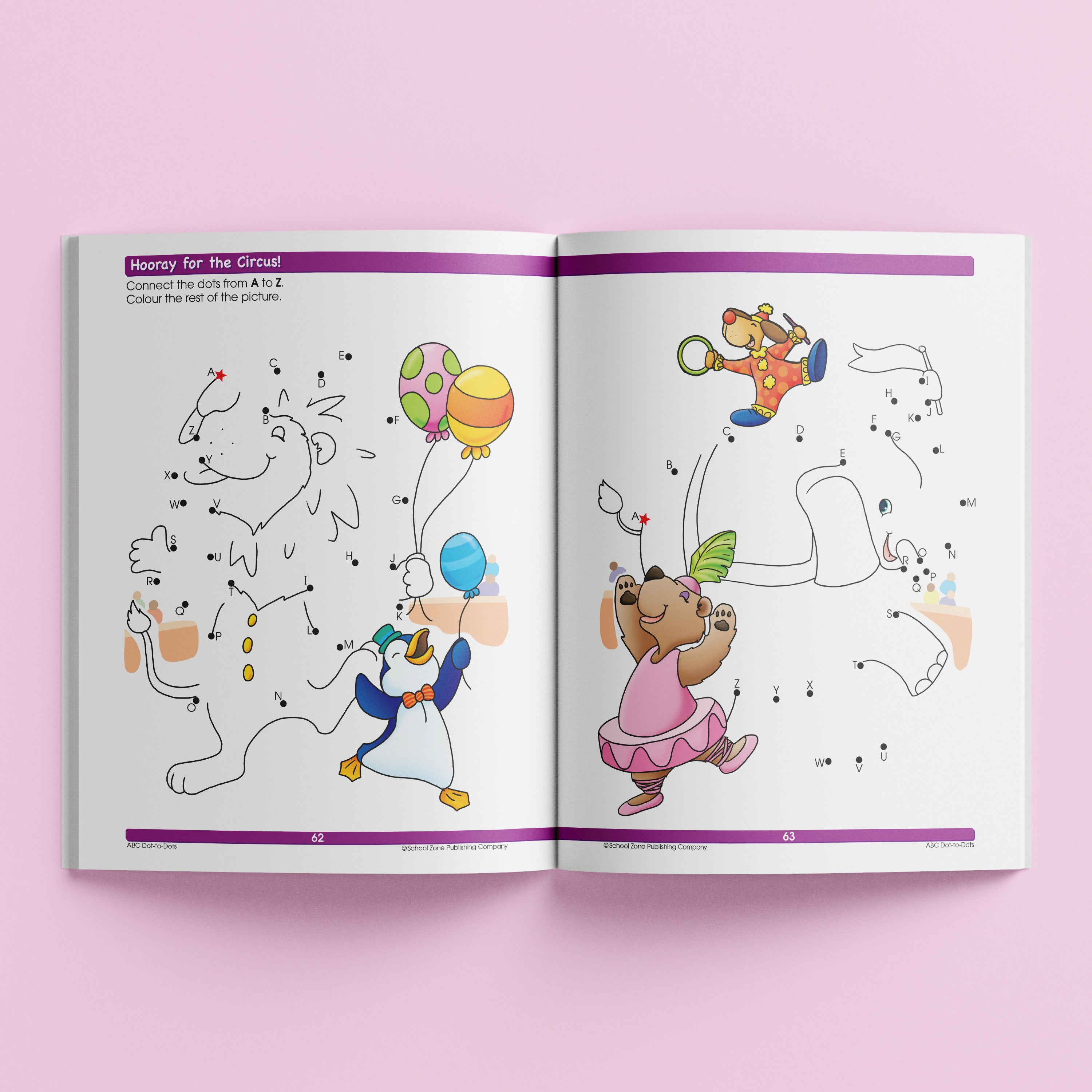 School Zone Get Ready ABC Dot-to-Dot Workbook Ages 3-5