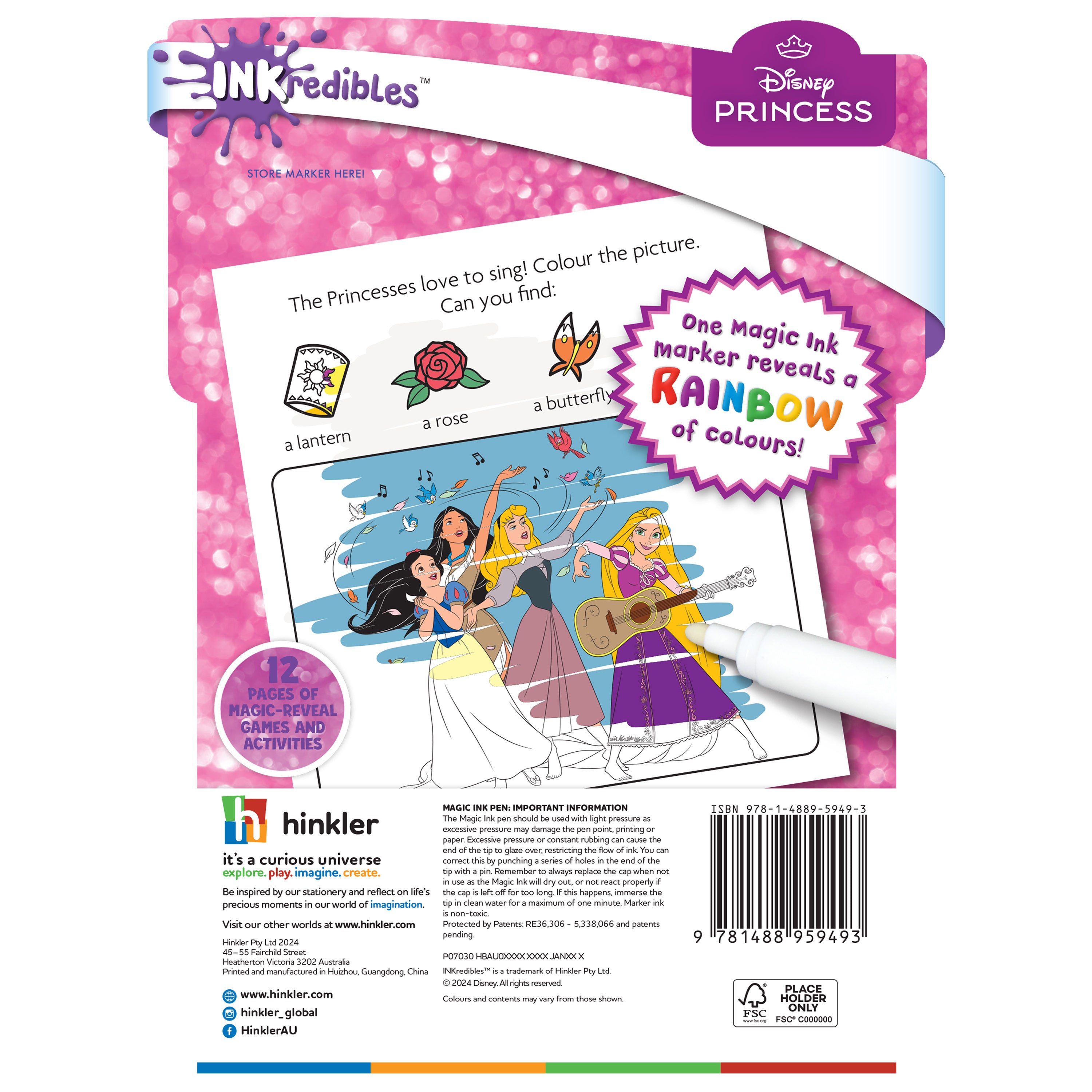 Inkredibles Disney Princess Magic Ink Activity Book
