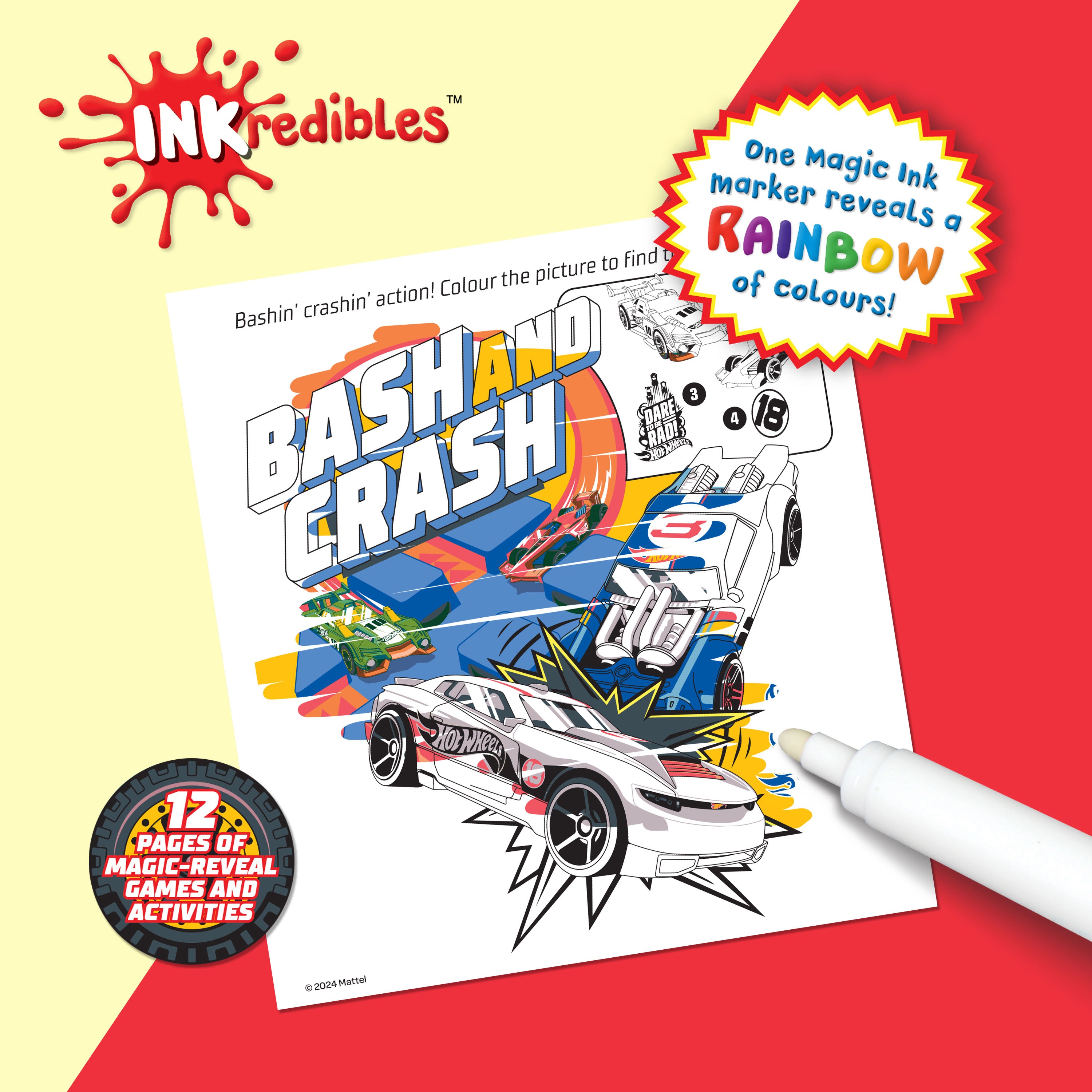 Inkredibles Hot Wheels Magic Ink Activity Book