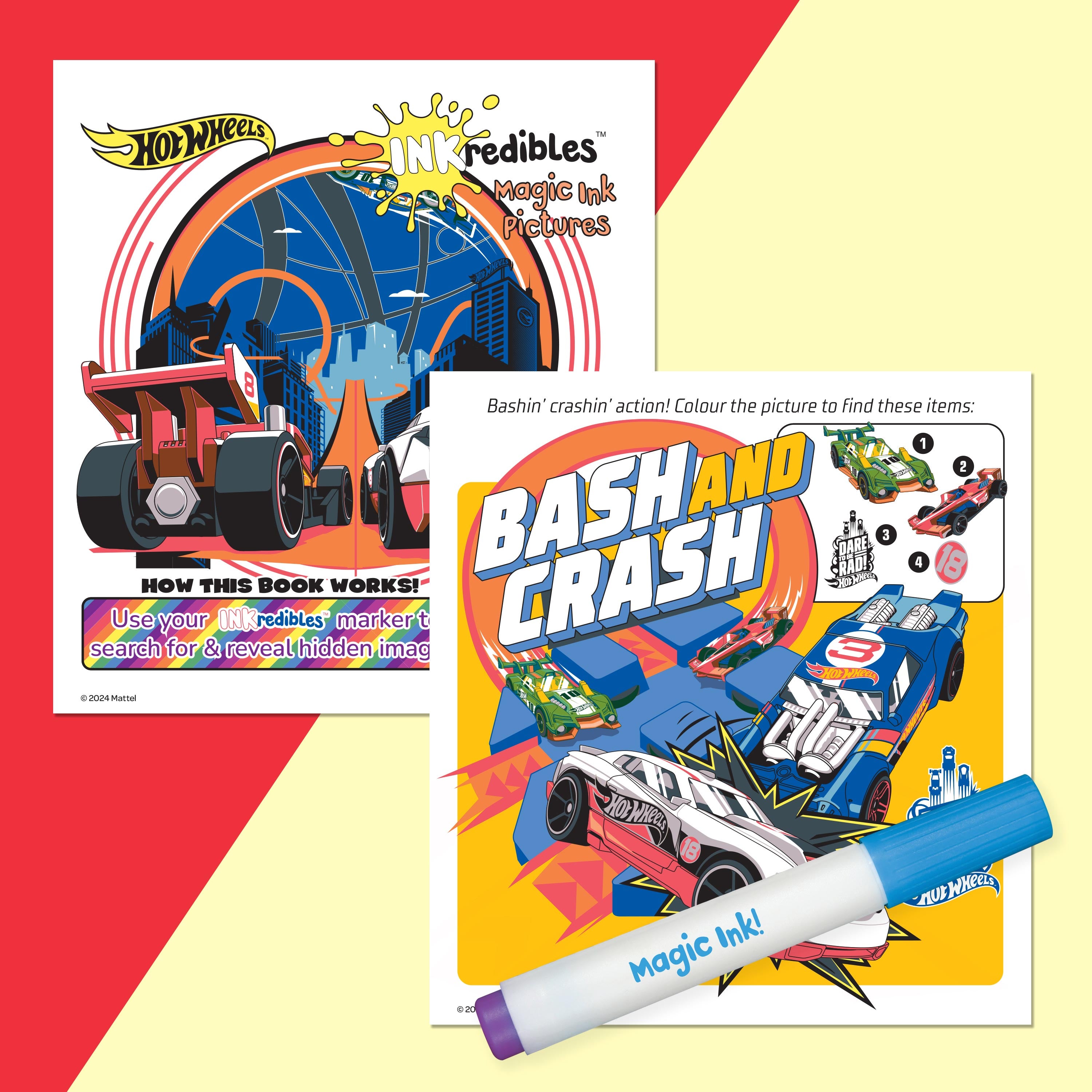 Inkredibles Hot Wheels Magic Ink Activity Book