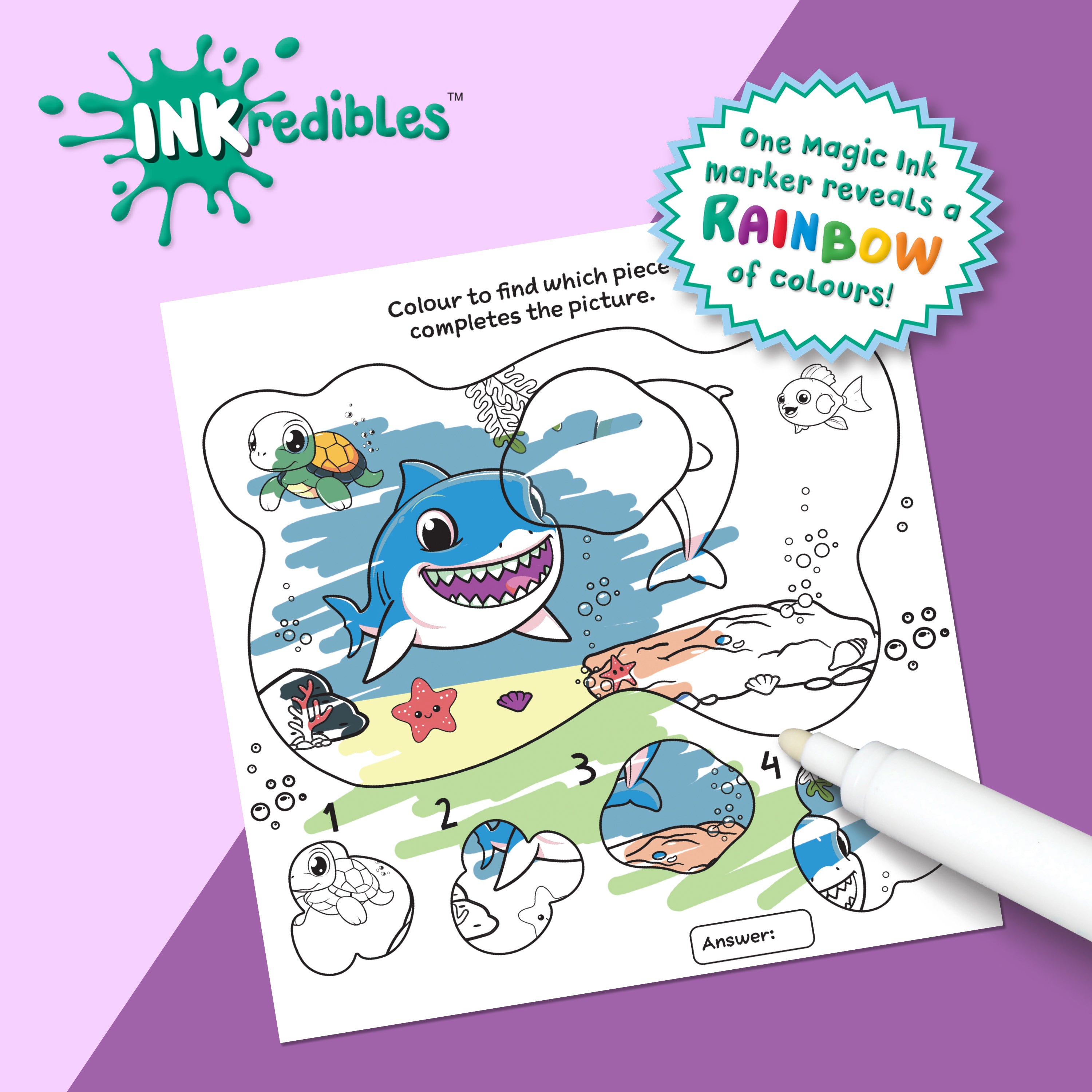 Inkredibles Ocean Adventure Magic Ink Activity Book