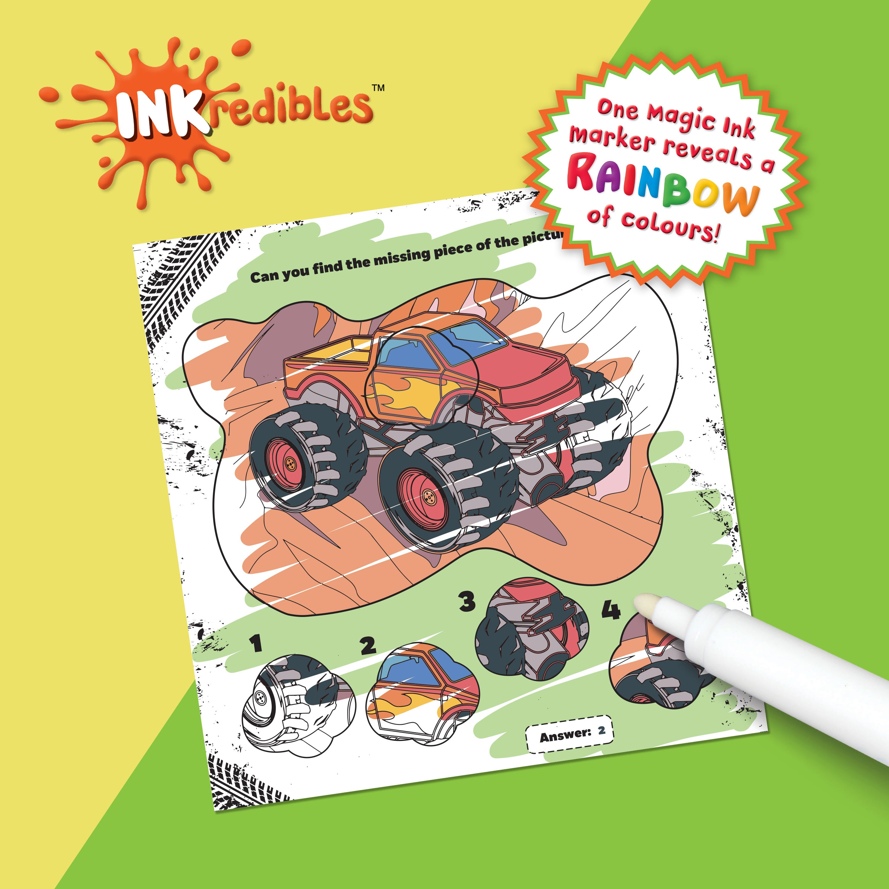 Inkredibles Monster Machines Magic Ink Activity Book