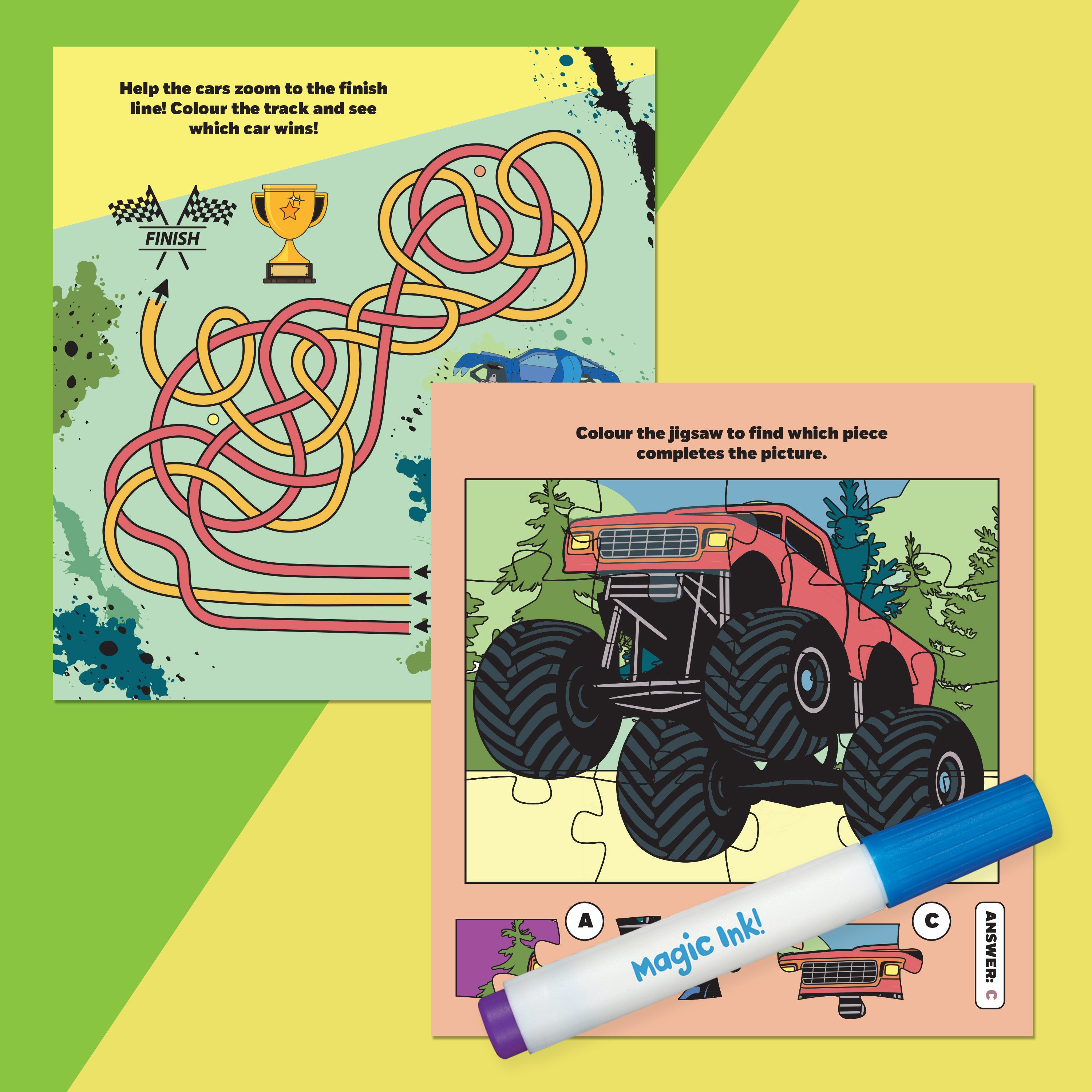 Inkredibles Monster Machines Magic Ink Activity Book