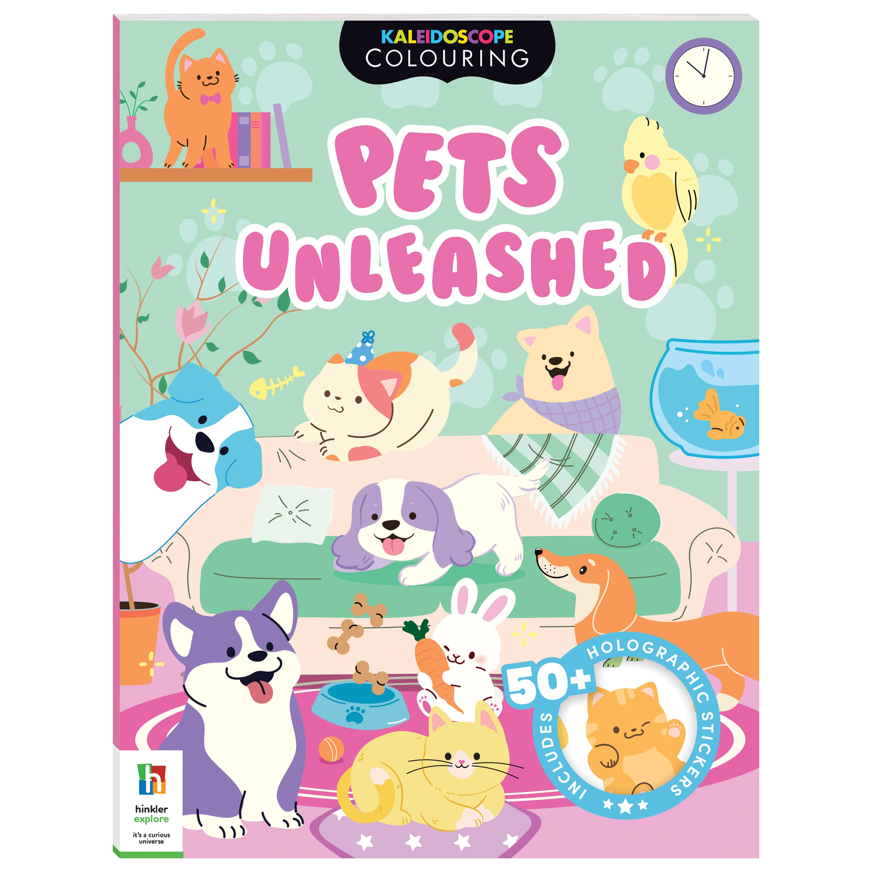 Kaleidoscope Sticker Colouring Pets Unleashed Activity Book