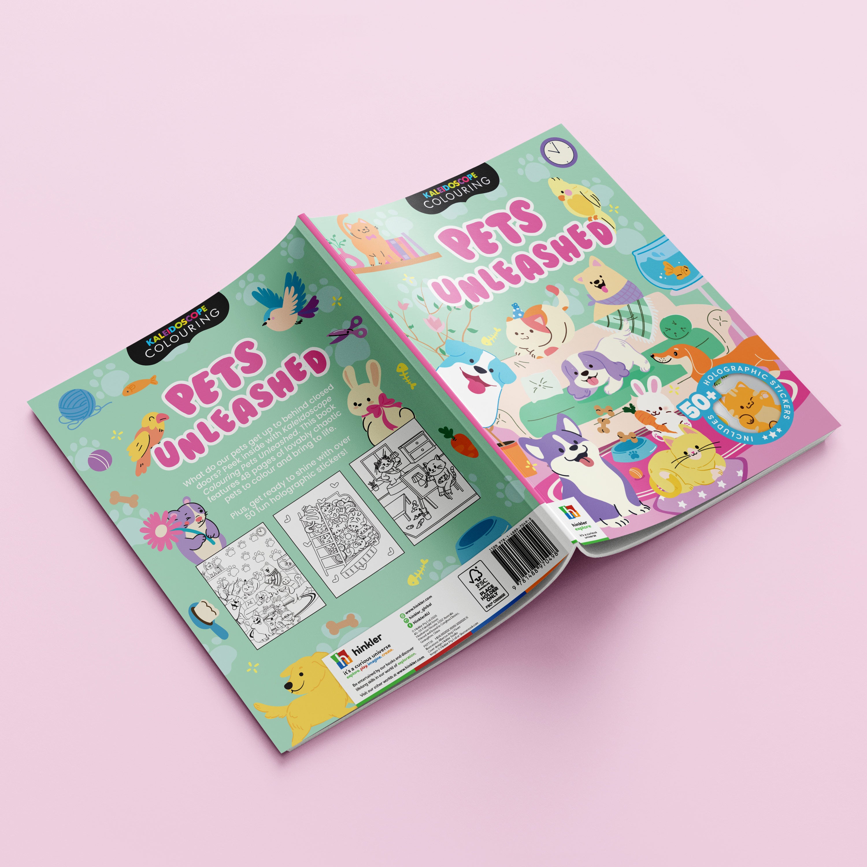 Kaleidoscope Sticker Colouring Pets Unleashed Activity Book