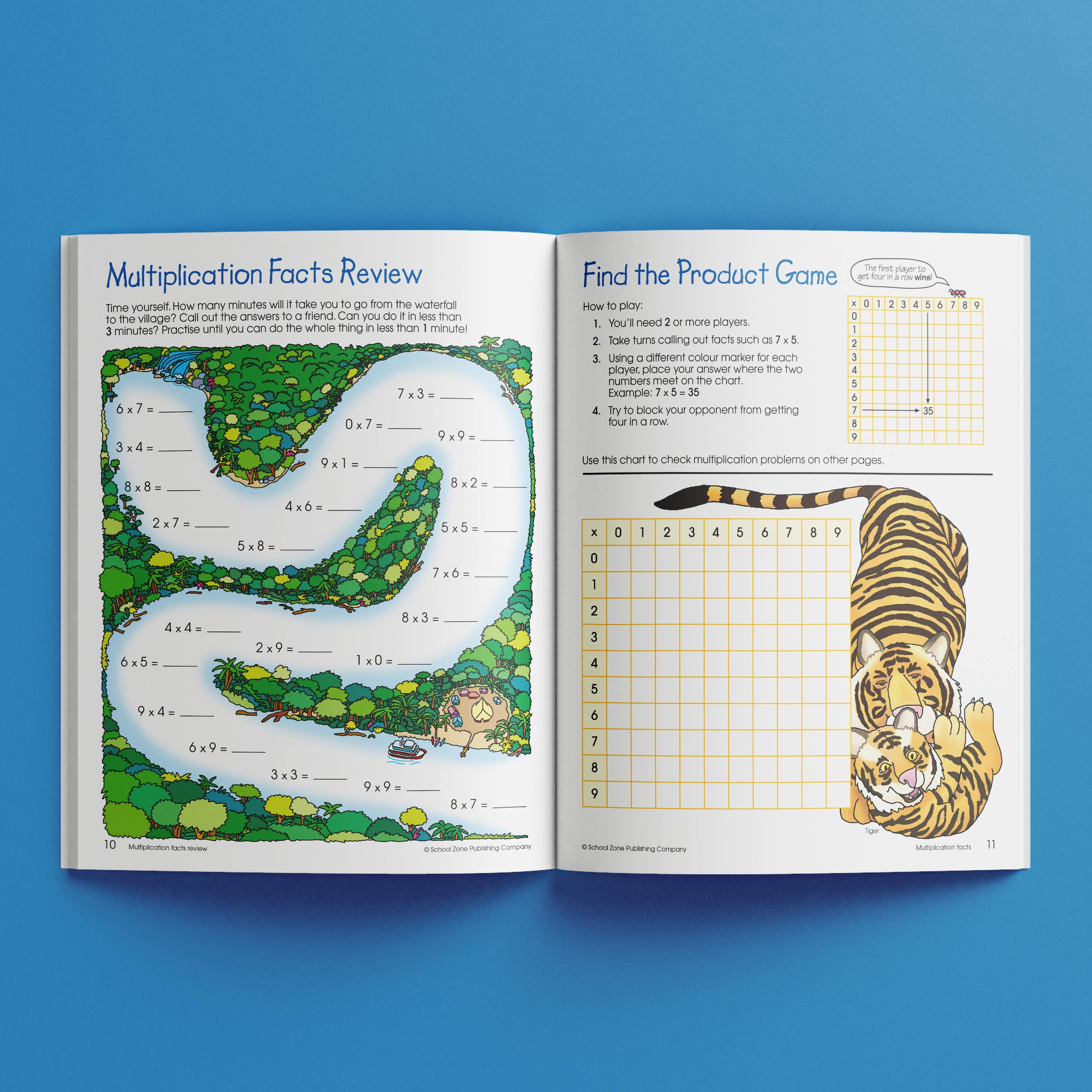 School Zone I Know It! Multiplication & Division Workbook Ages 8-10