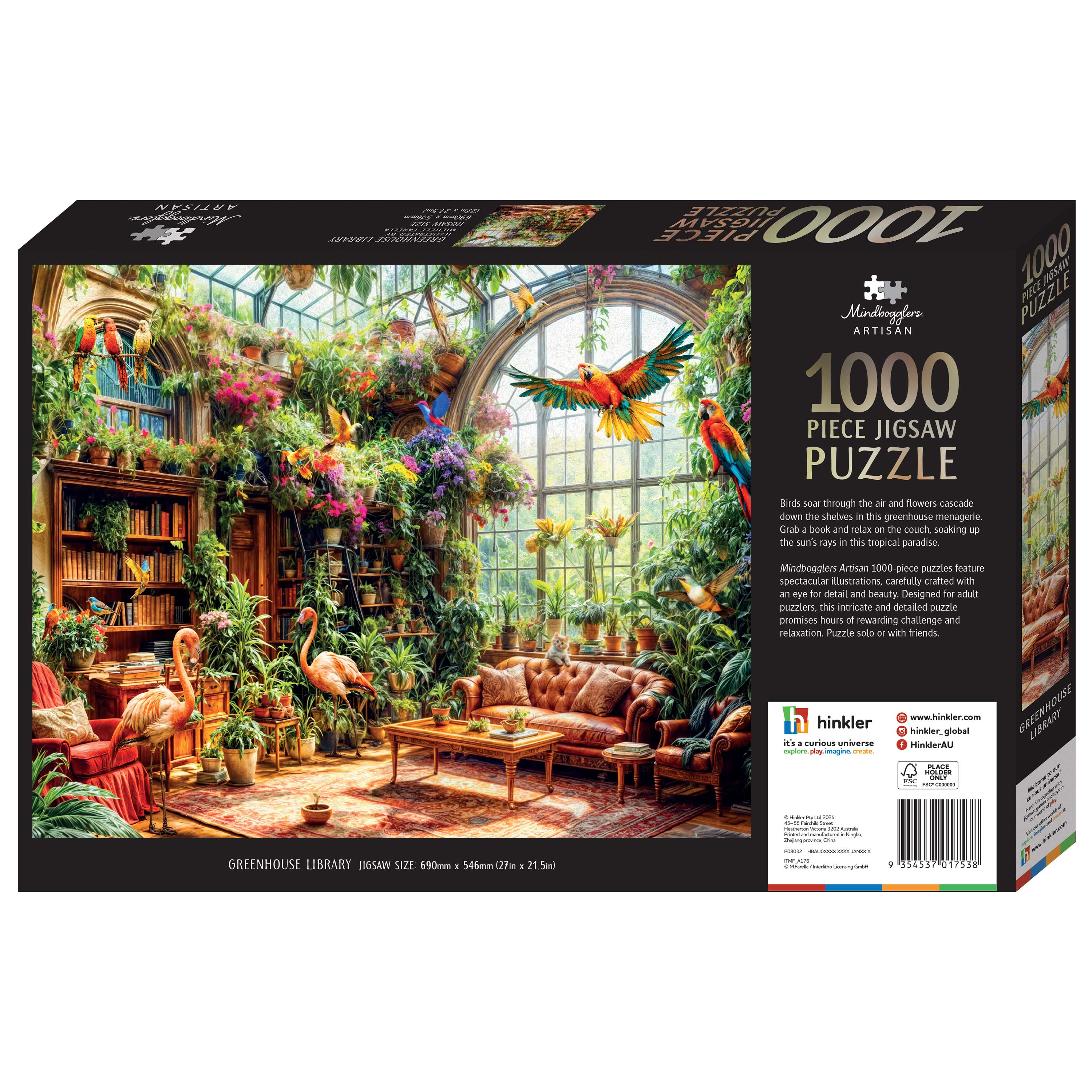 Mindbogglers Artisan 1000-Piece Jigsaw Greenhouse Library