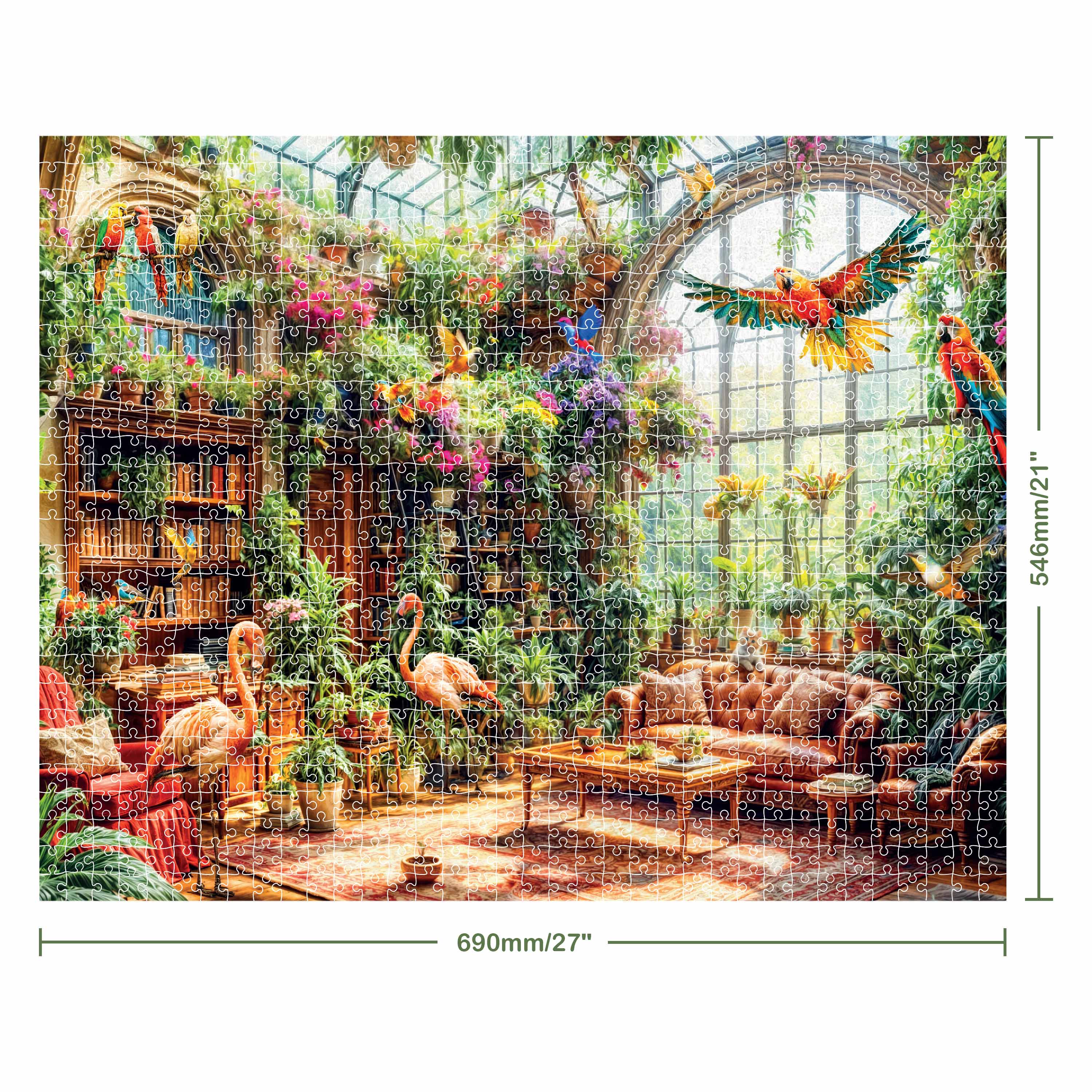 Mindbogglers Artisan 1000-Piece Jigsaw Greenhouse Library