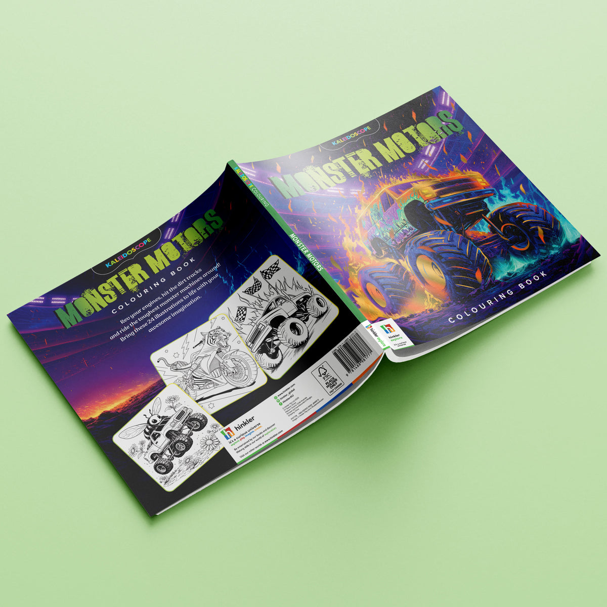 Kaleidoscope Colouring Monster Motors Activity Book