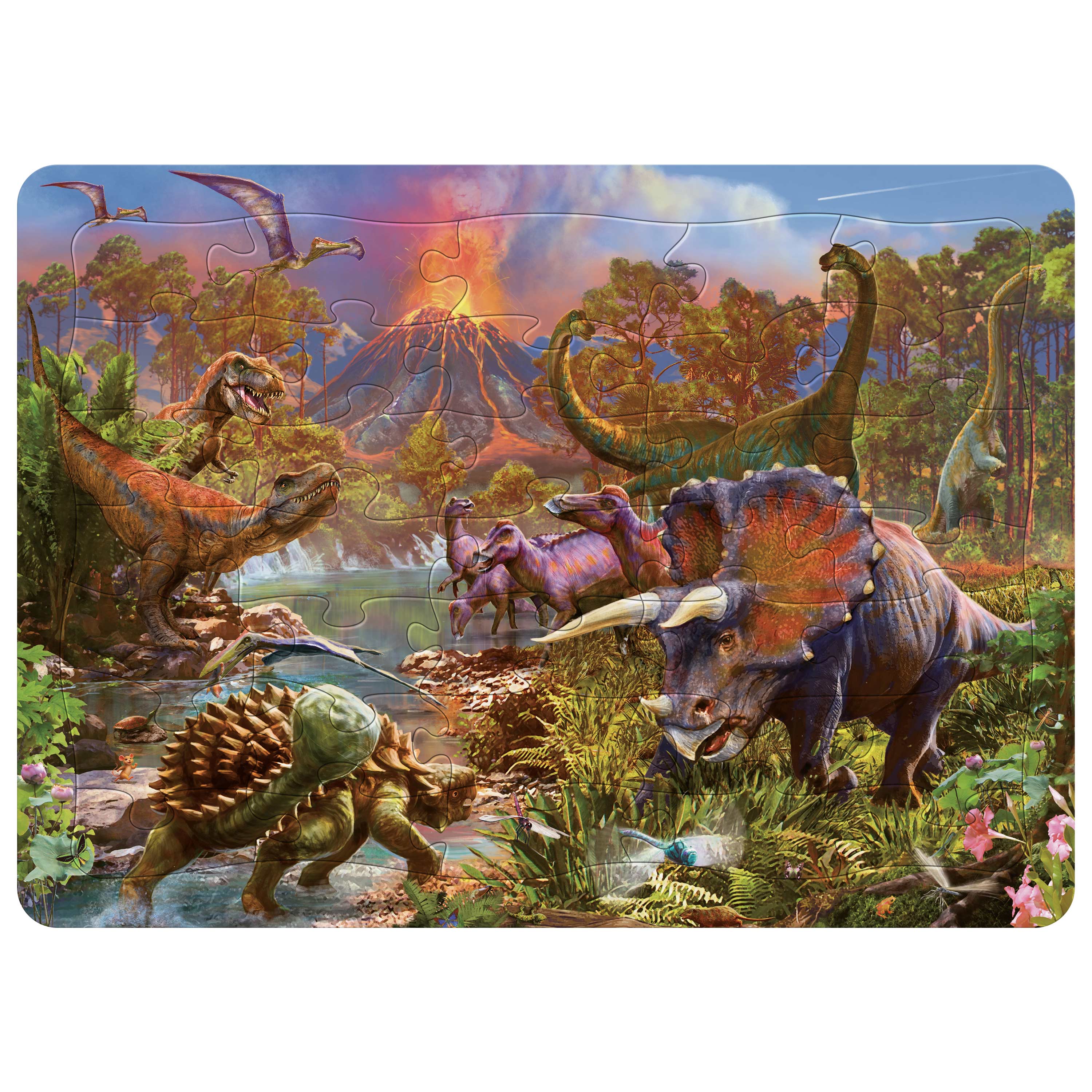 Frame Tray 35pc Puzzle Dinosaur Island