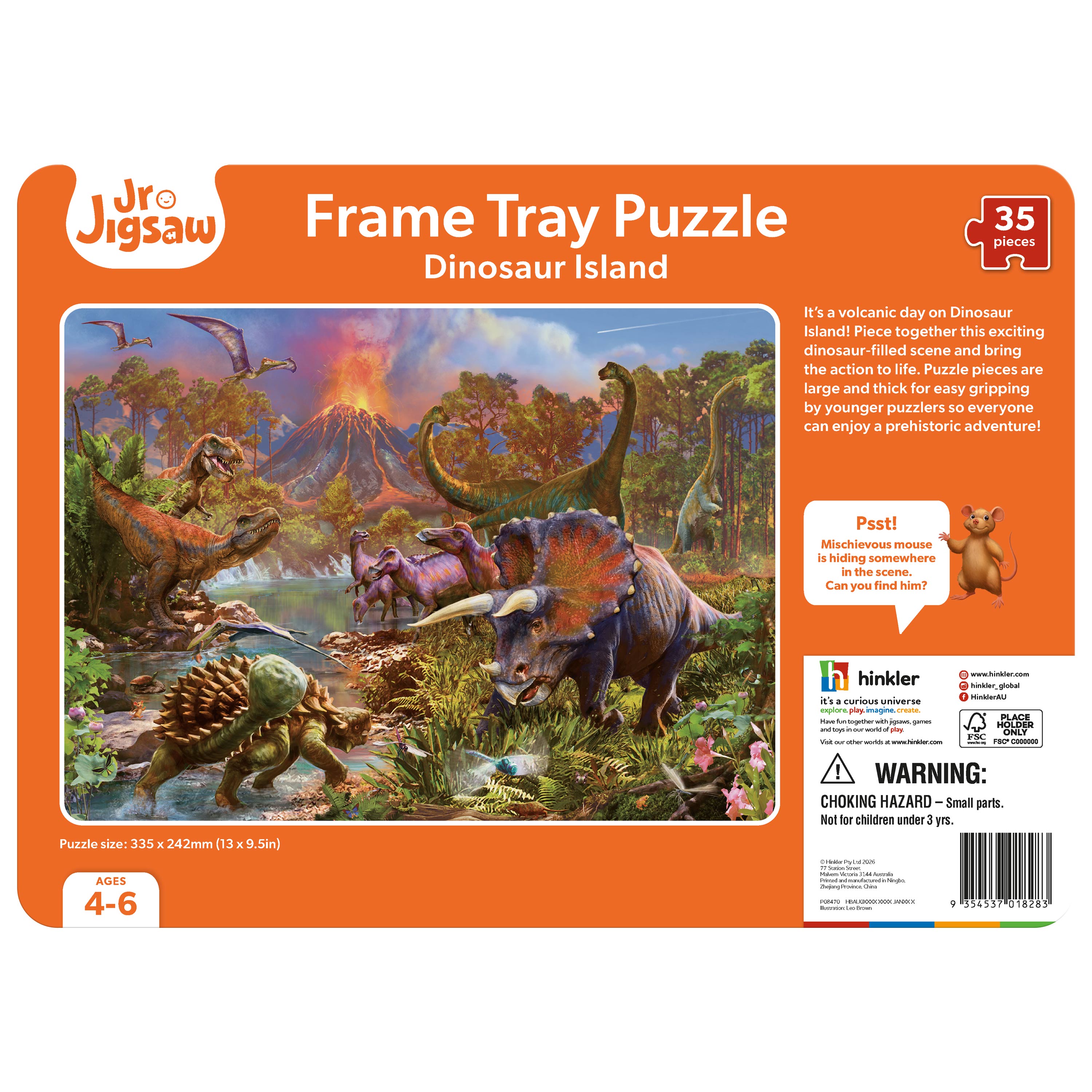 Frame Tray 35pc Puzzle Dinosaur Island