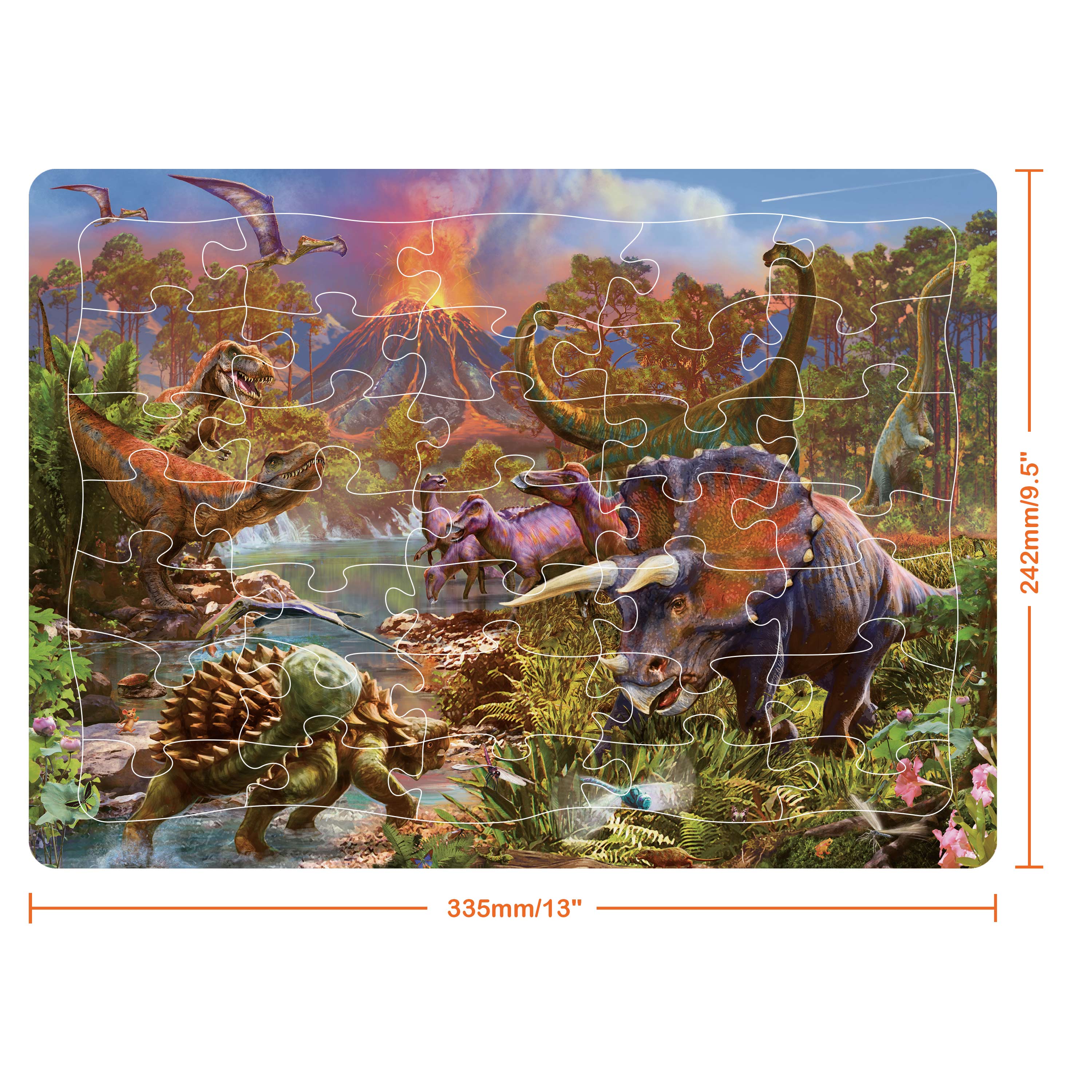 Frame Tray 35pc Puzzle Dinosaur Island