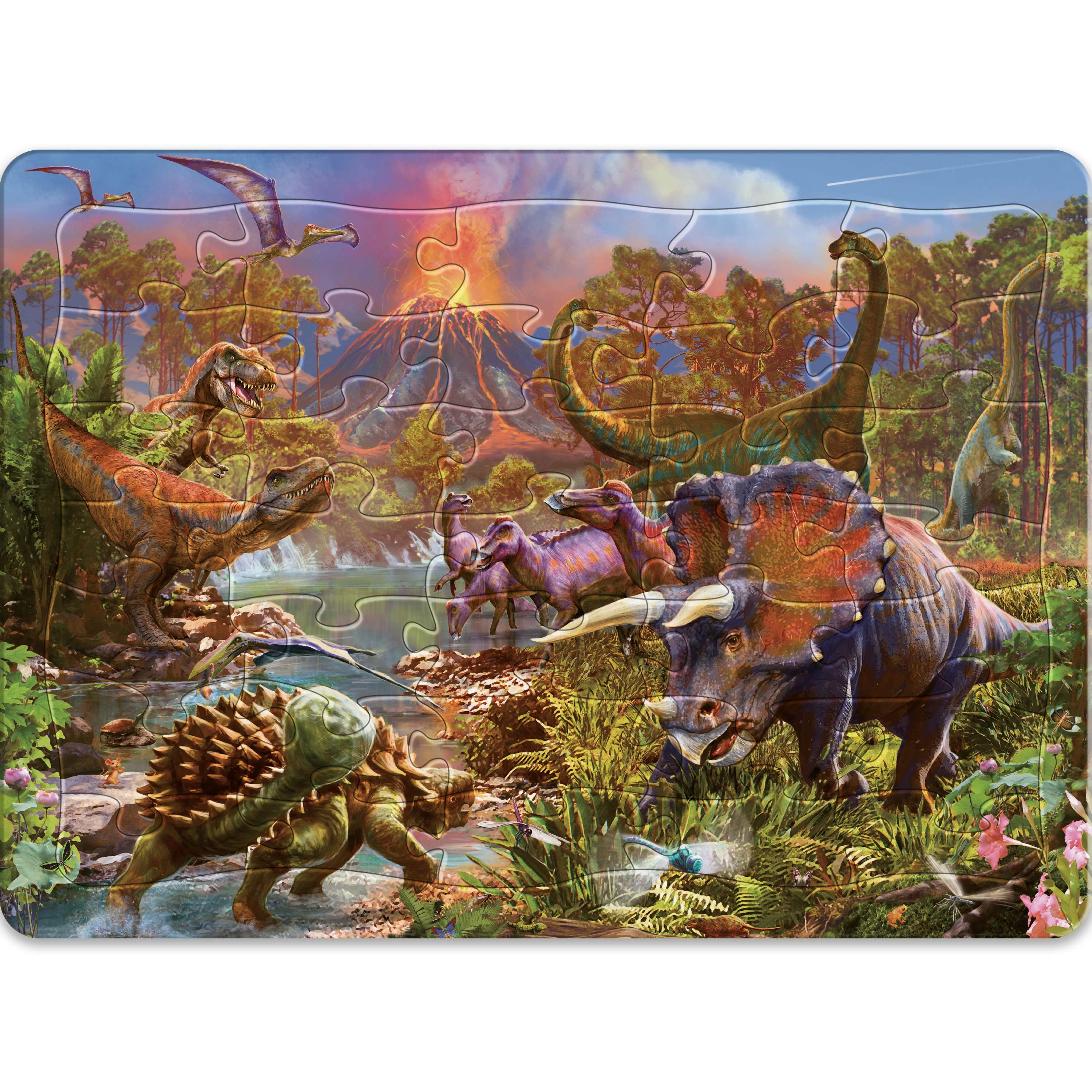 Frame Tray 35pc Puzzle Dinosaur Island