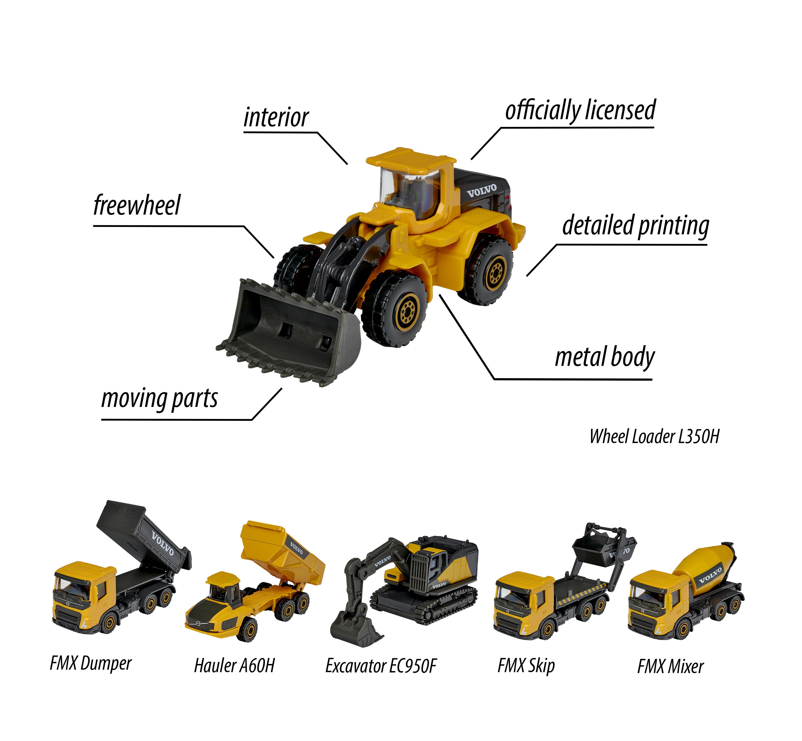 Volvo Construction Majorette Assortment