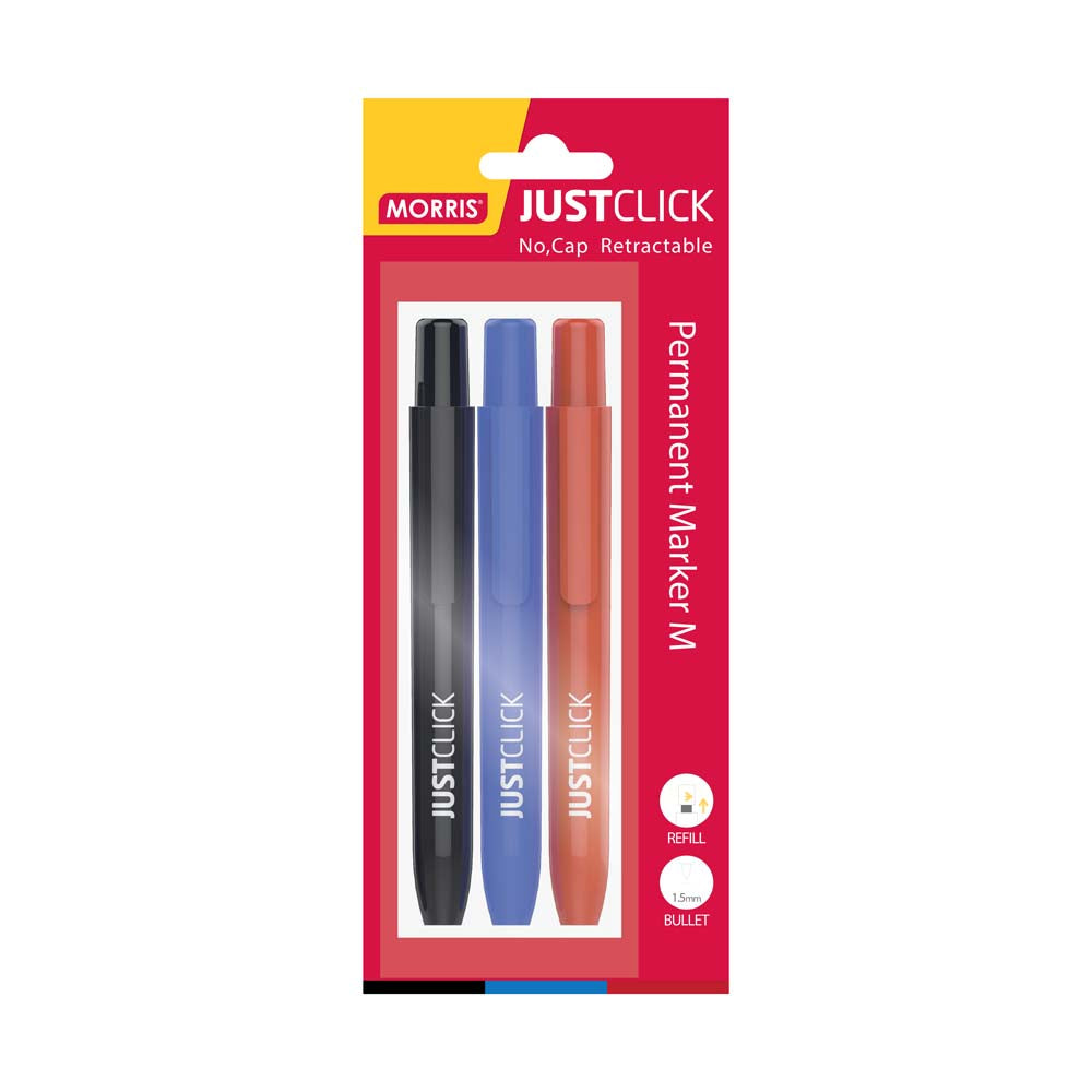 Morris JUSTCLICK MRP-106 Medium Nib Permanent Marker