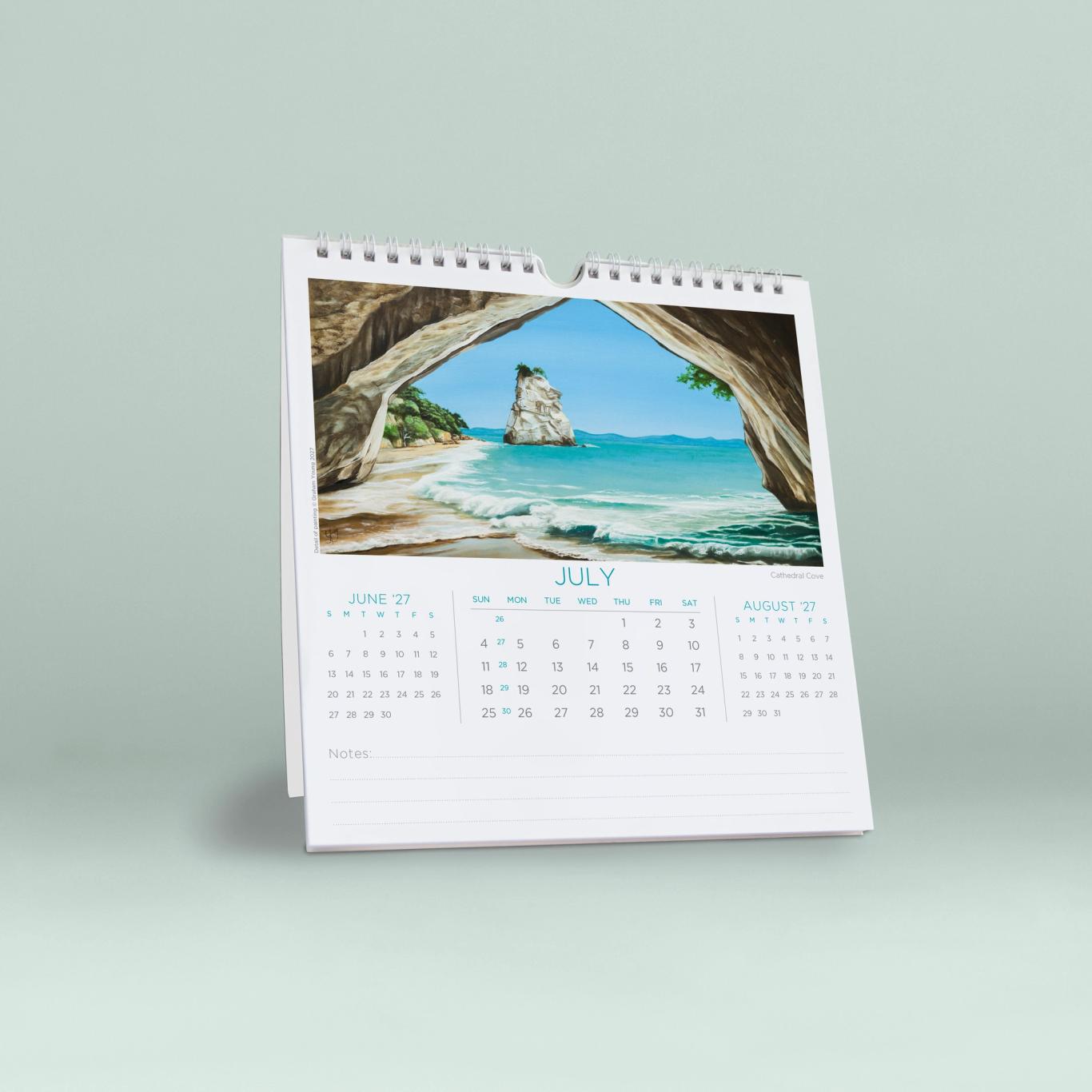 Art of Graham Young Wall/Desk Calendar