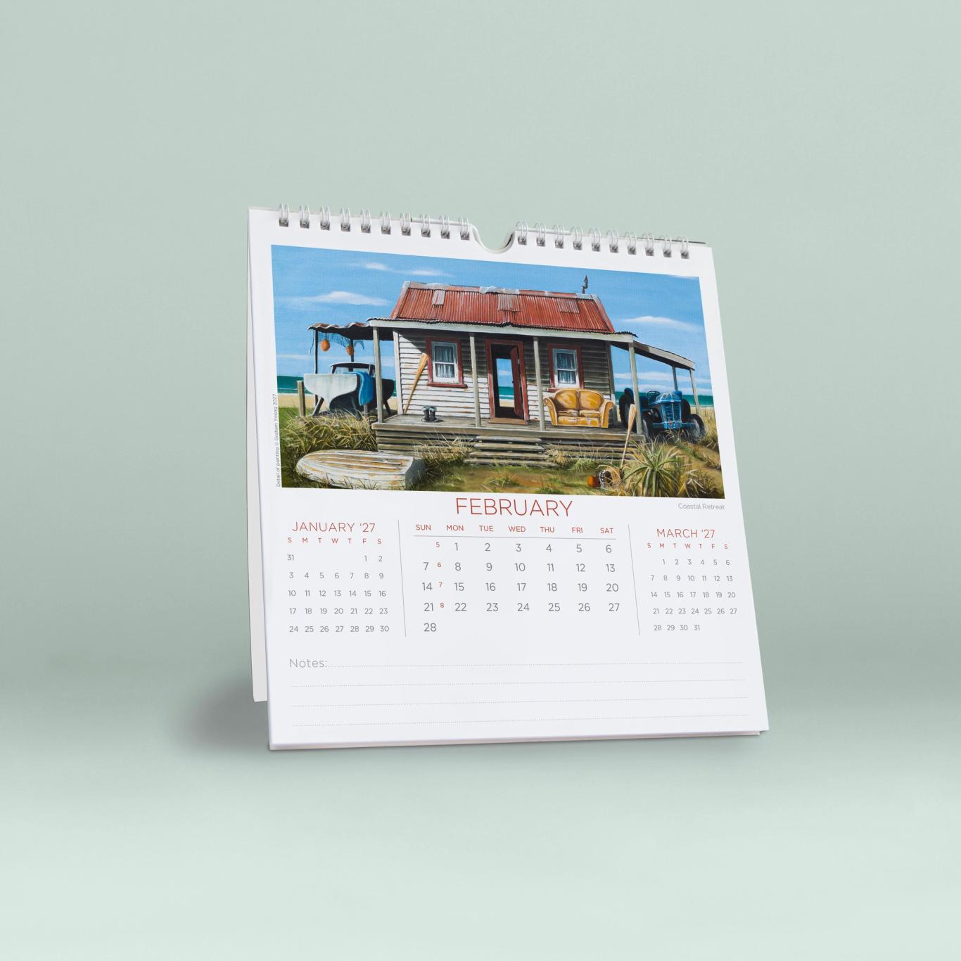 Art of Graham Young Wall/Desk Calendar