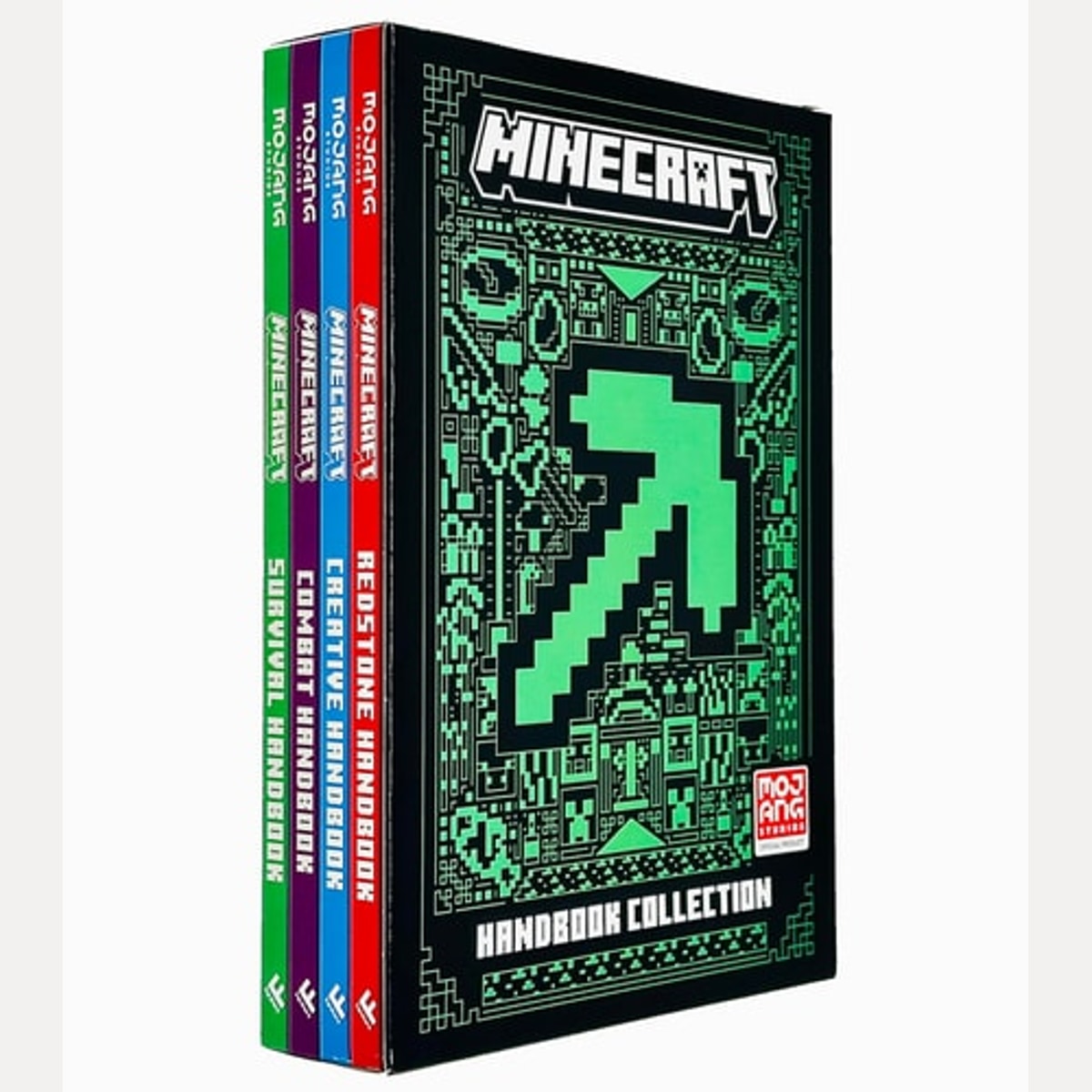 All New Official Minecraft Combat Handbook 4 Books Collection Set By Mojang AB (Combat Handbook, Creative Handbook, Survival Handbook & Redstone Handbook)