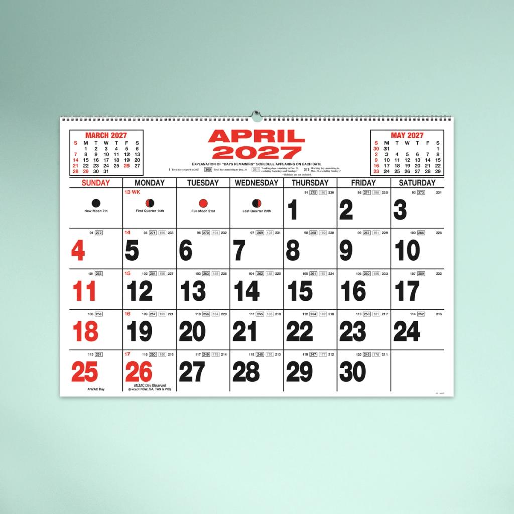 King Size Wall Calendar