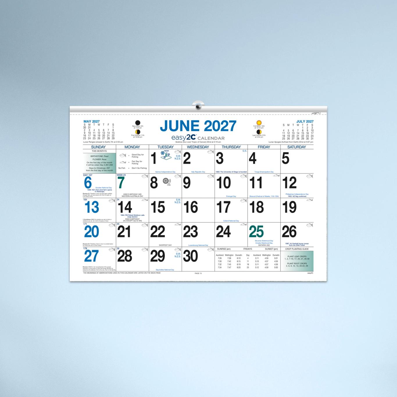 Easy2C Calendar Pad