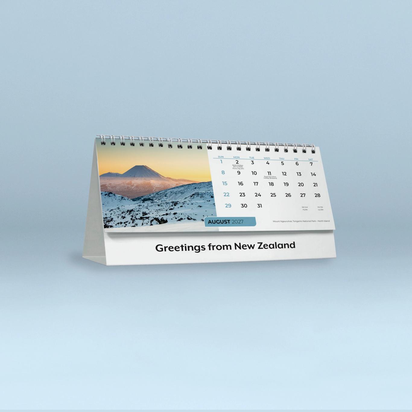NZ Greetings Desk Calendar