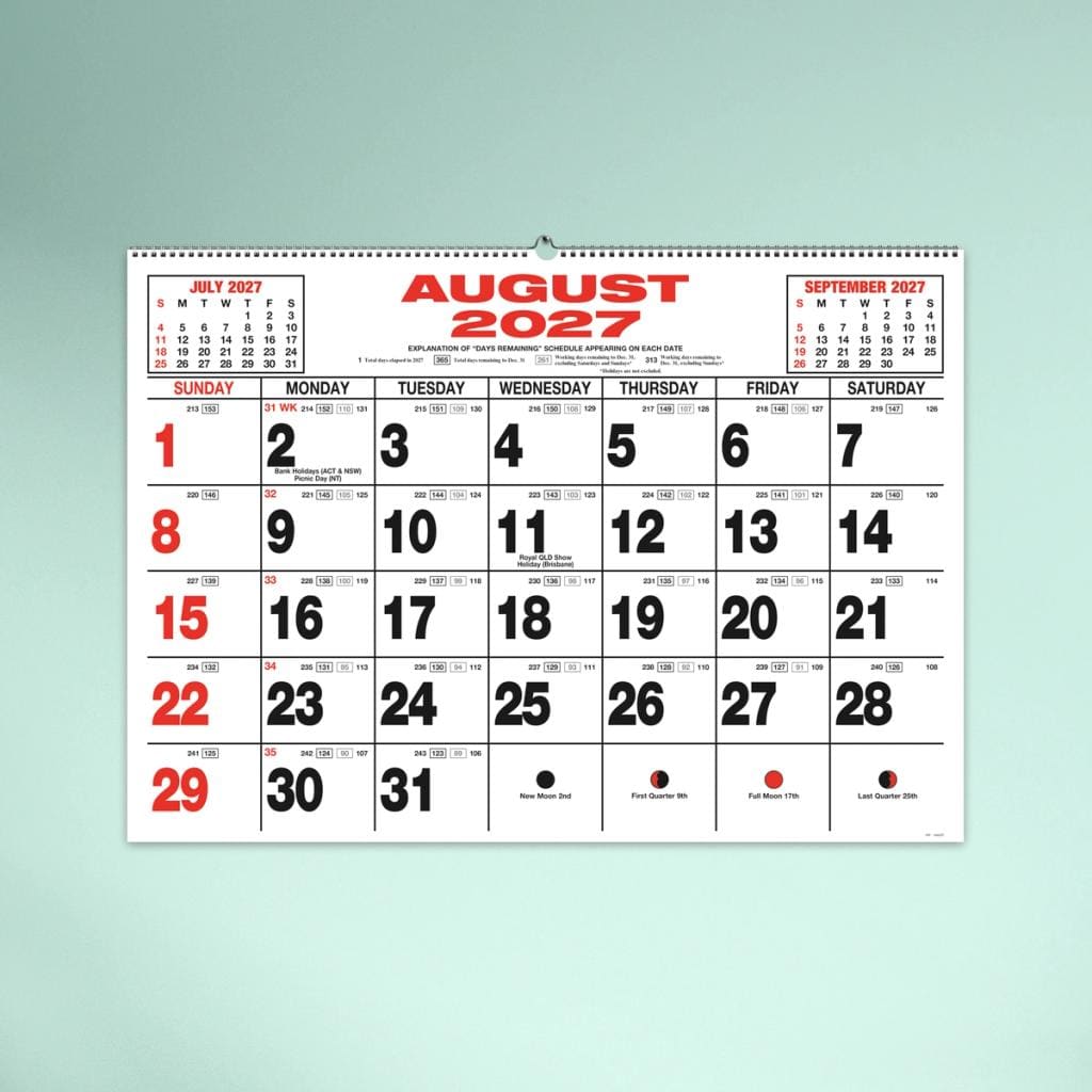 King Size Wall Calendar