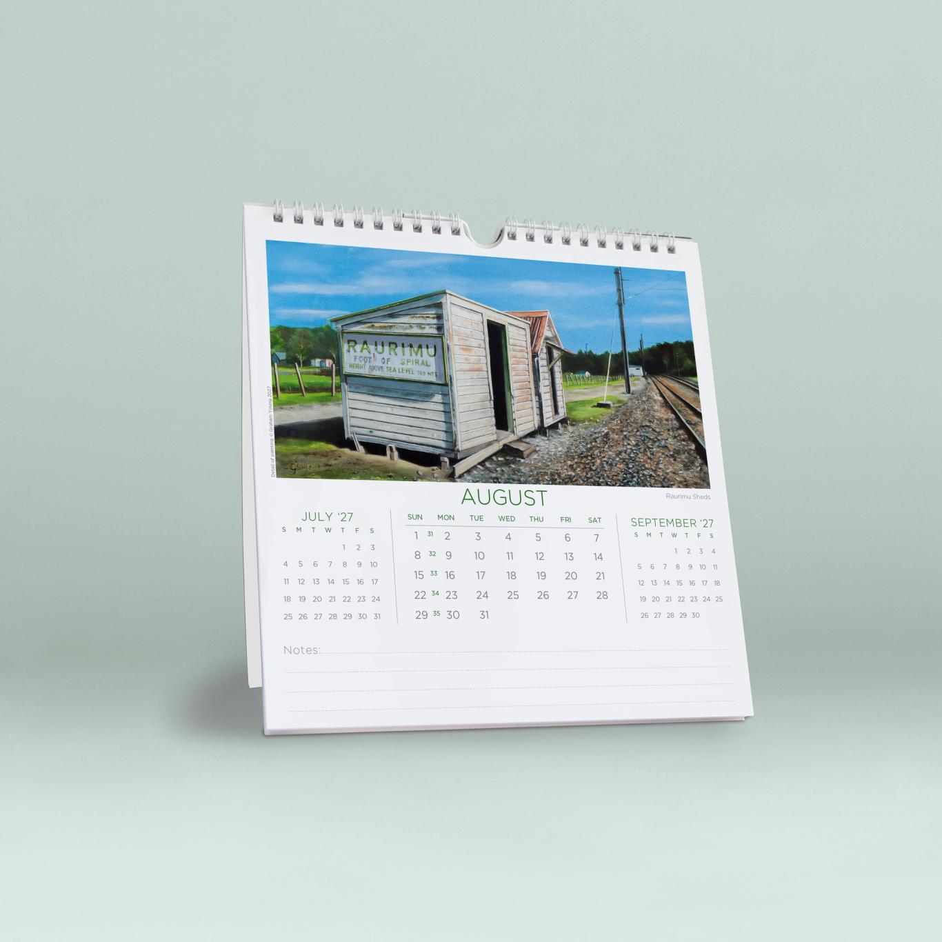 Art of Graham Young Wall/Desk Calendar