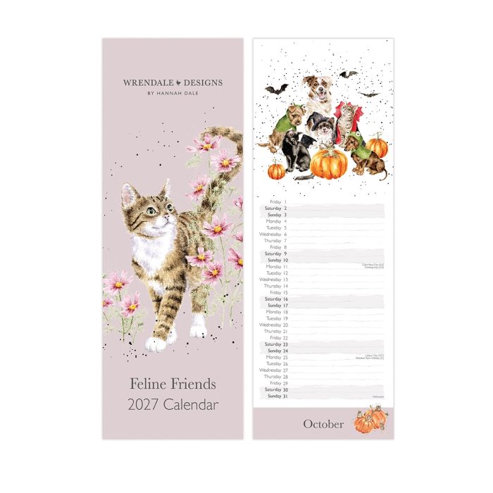 2027 WRENDALE SLIM CAL: FELINE FRIENDS