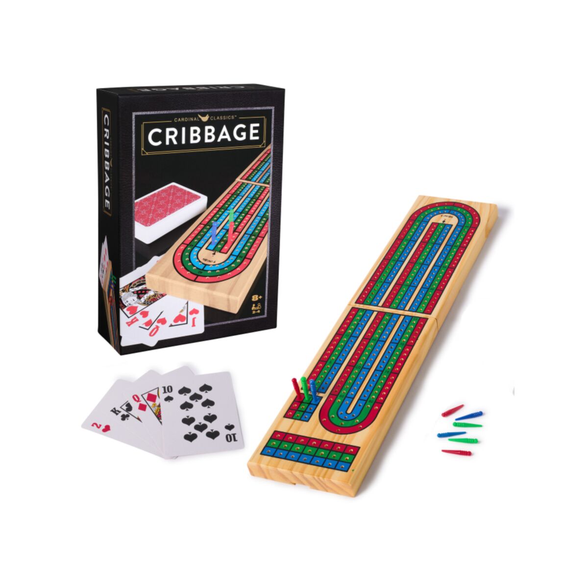 Cardinal Classics Cribbage 3-Track Board Game Set