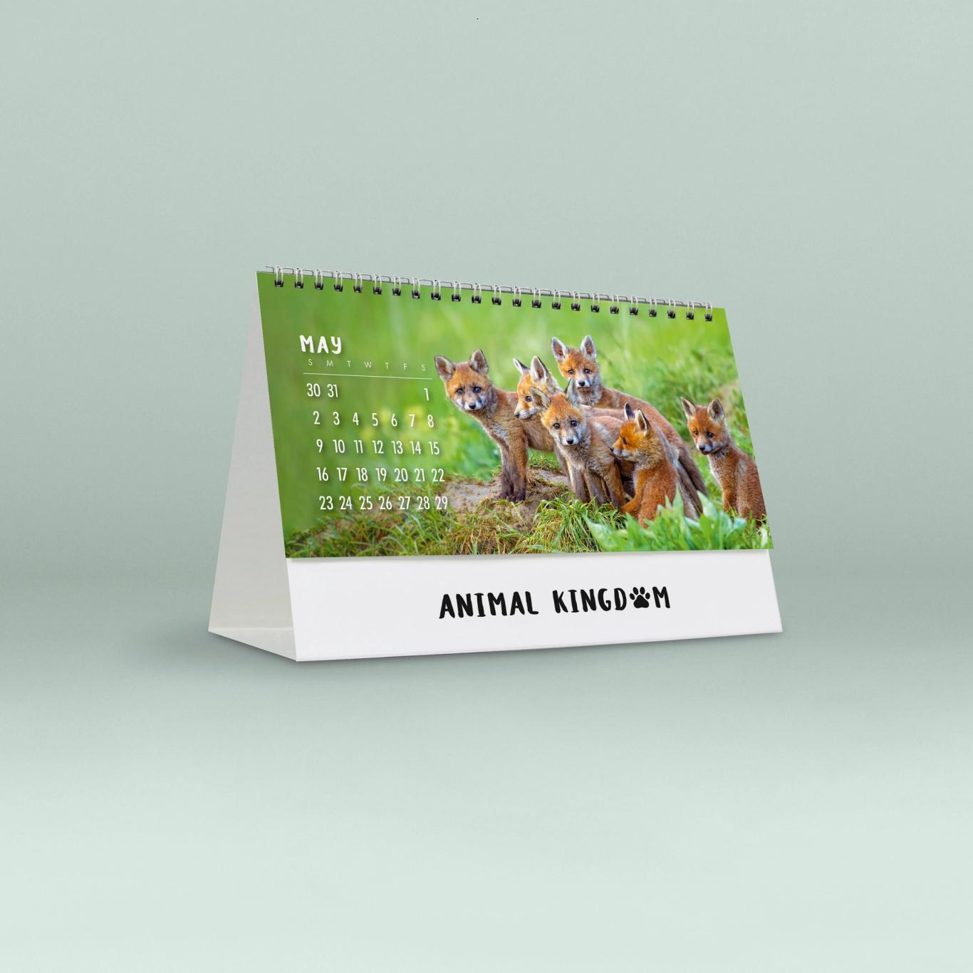 Animal Kingdom Desk Calendar