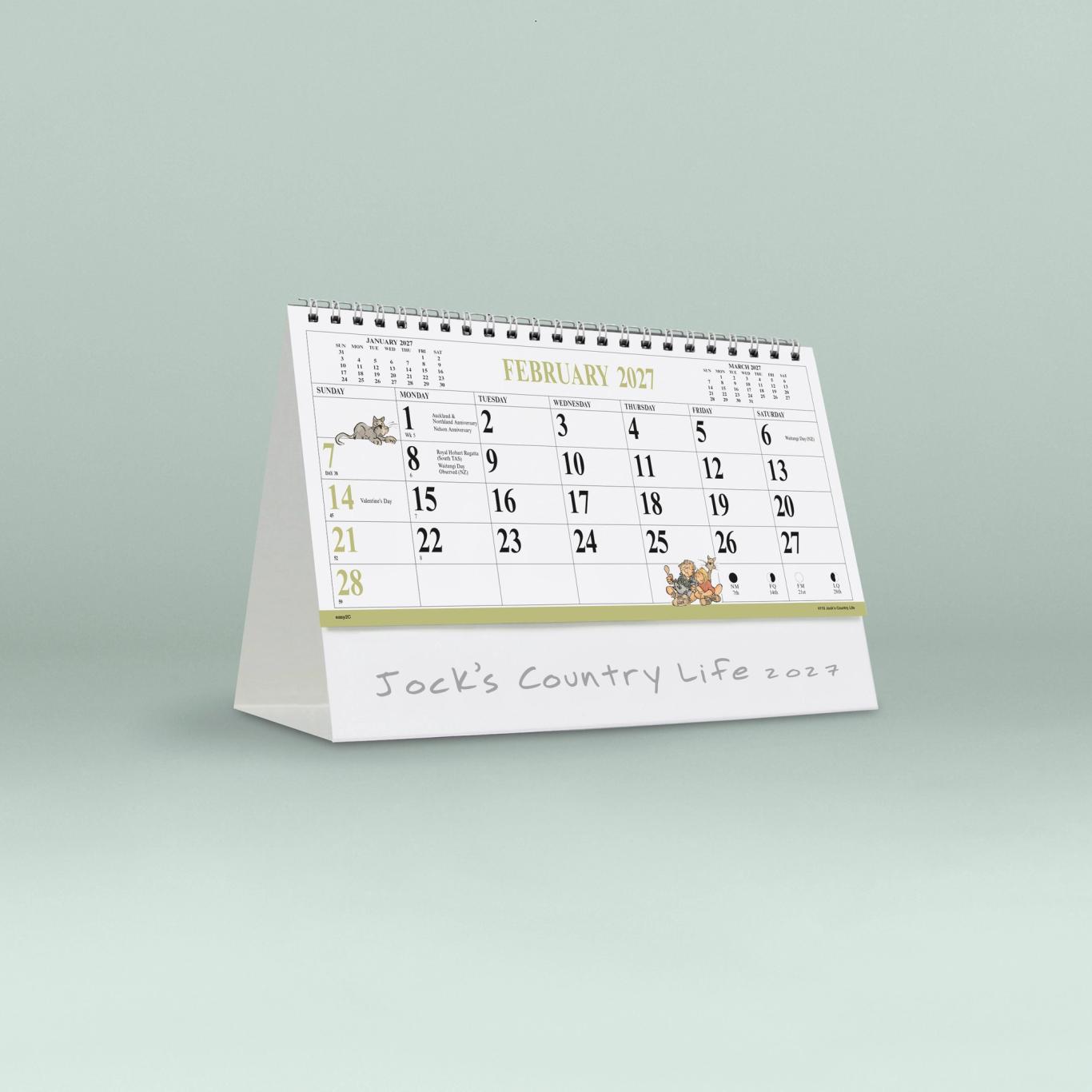 Jock's Country Life Desk Calendar